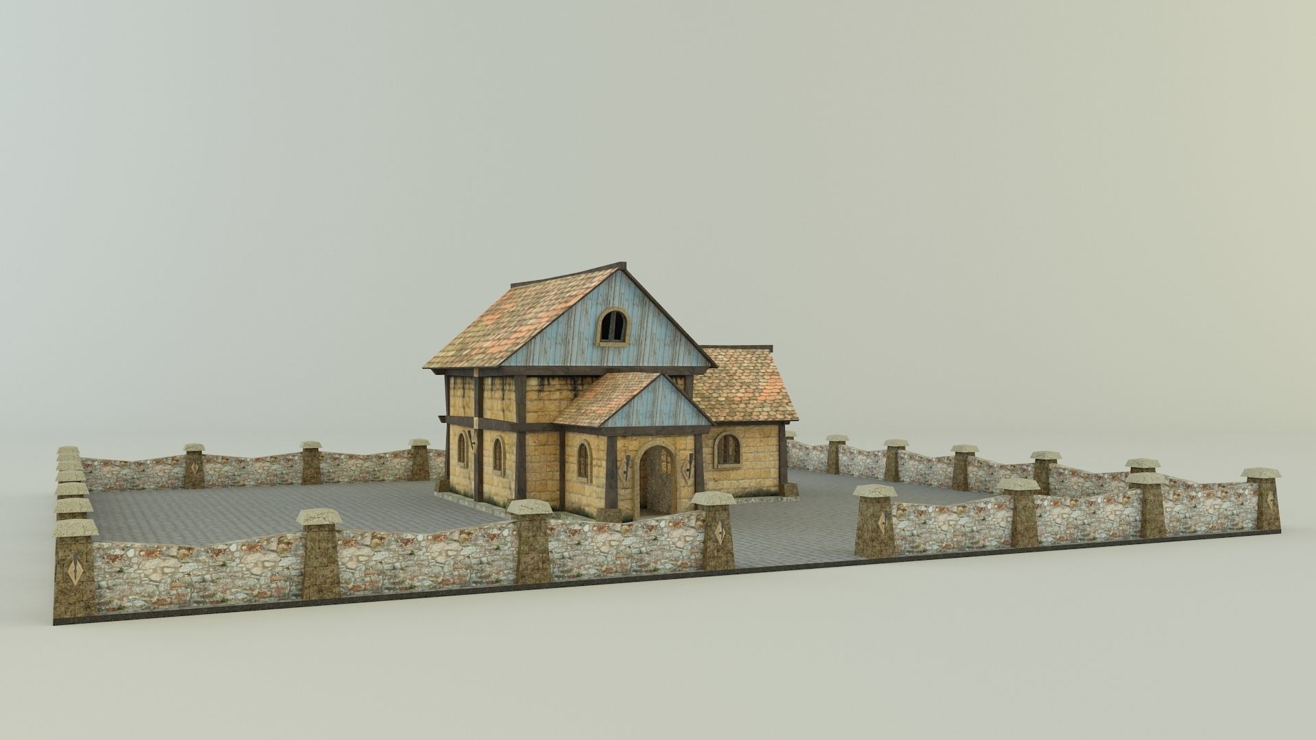 Medieval house 3D model_5