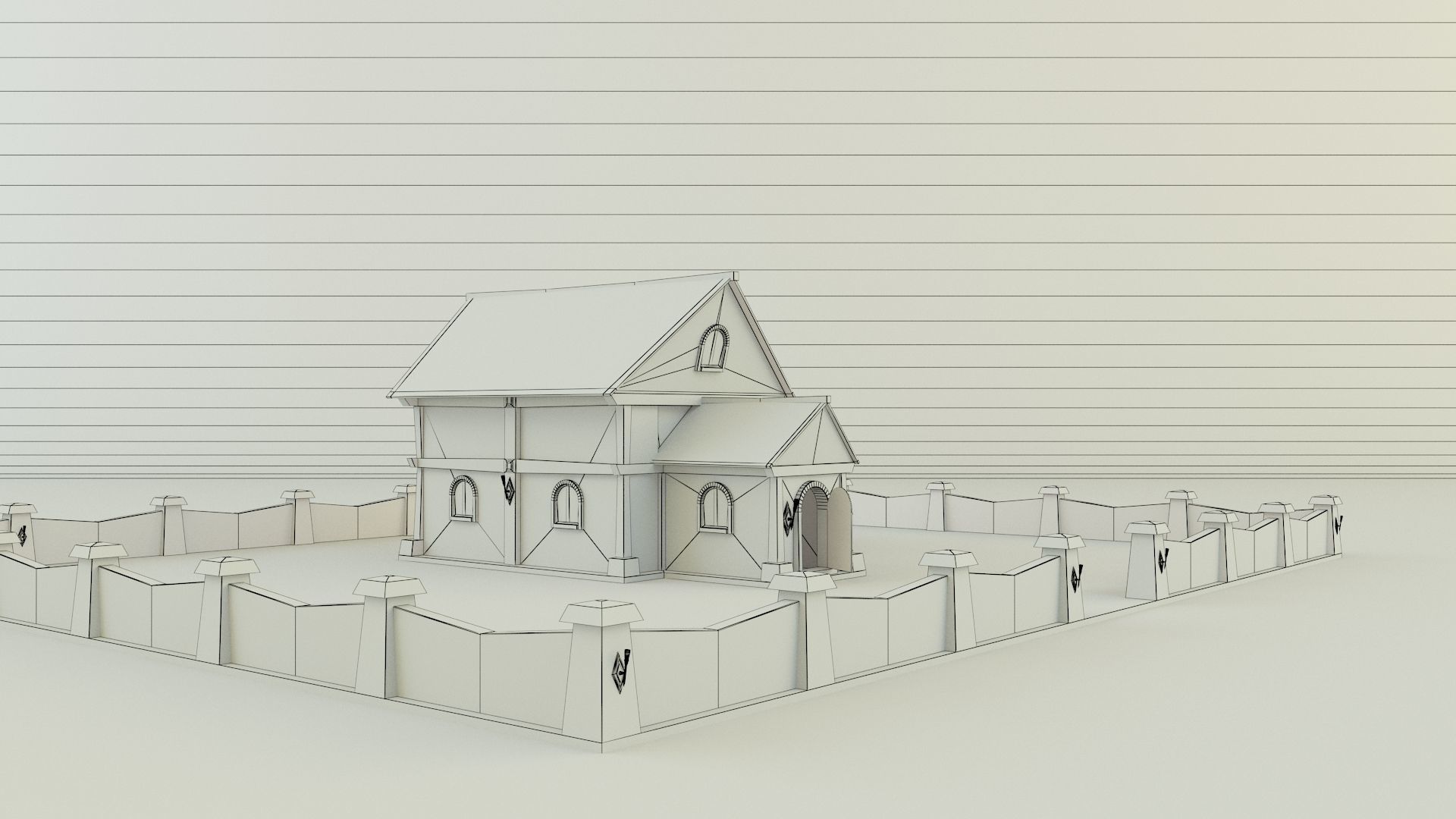 Medieval house 3D model_14