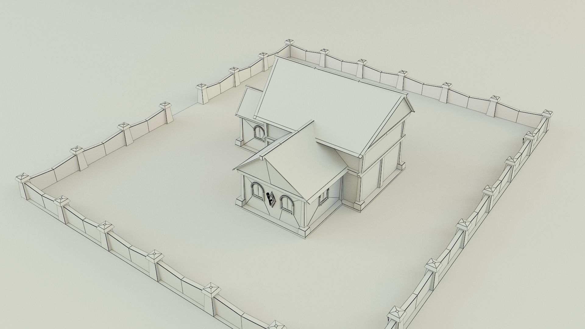 Medieval house 3D model_13