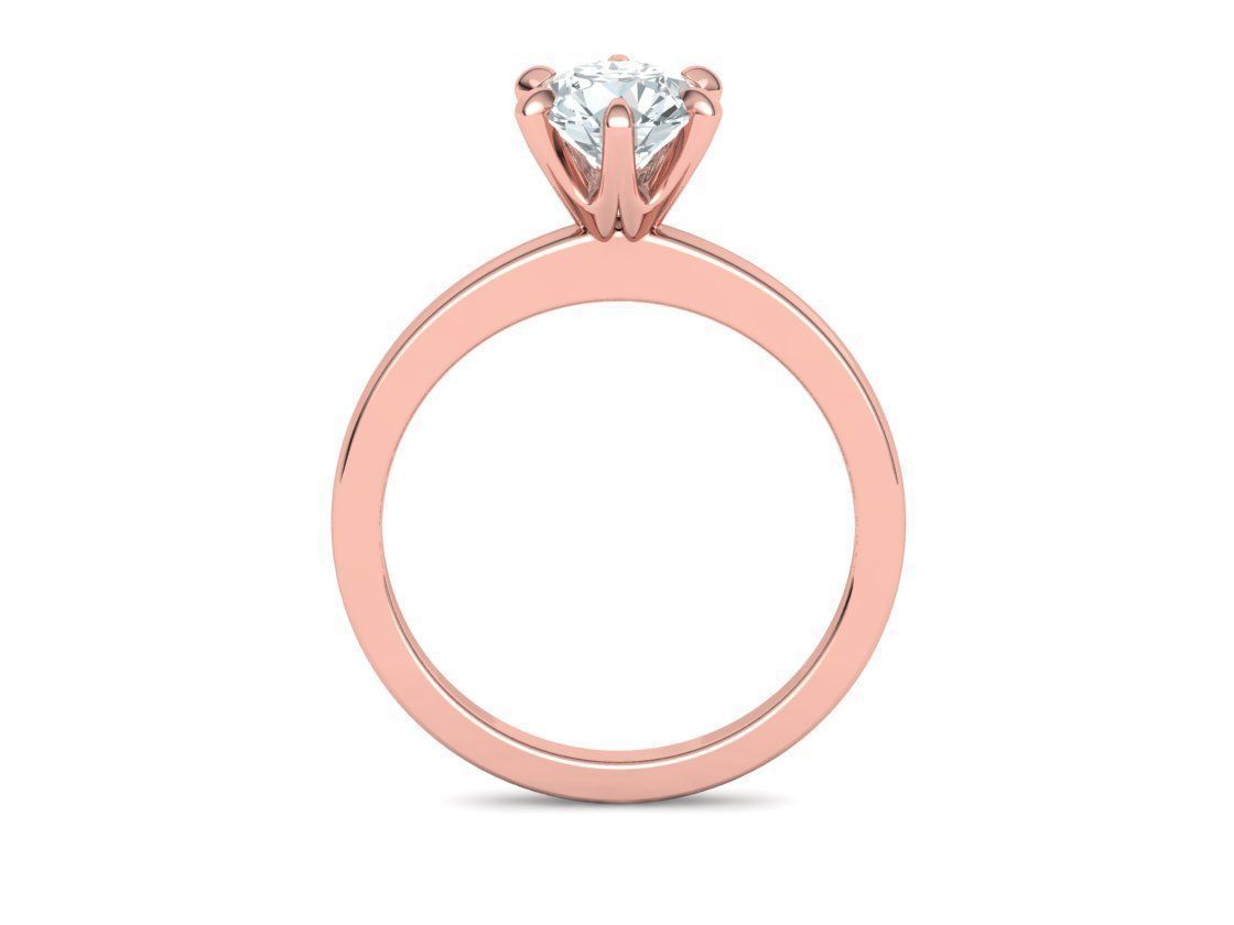 Solitaire Engagement 2 Rings  1ct main stone setting 3D Model Collection_20