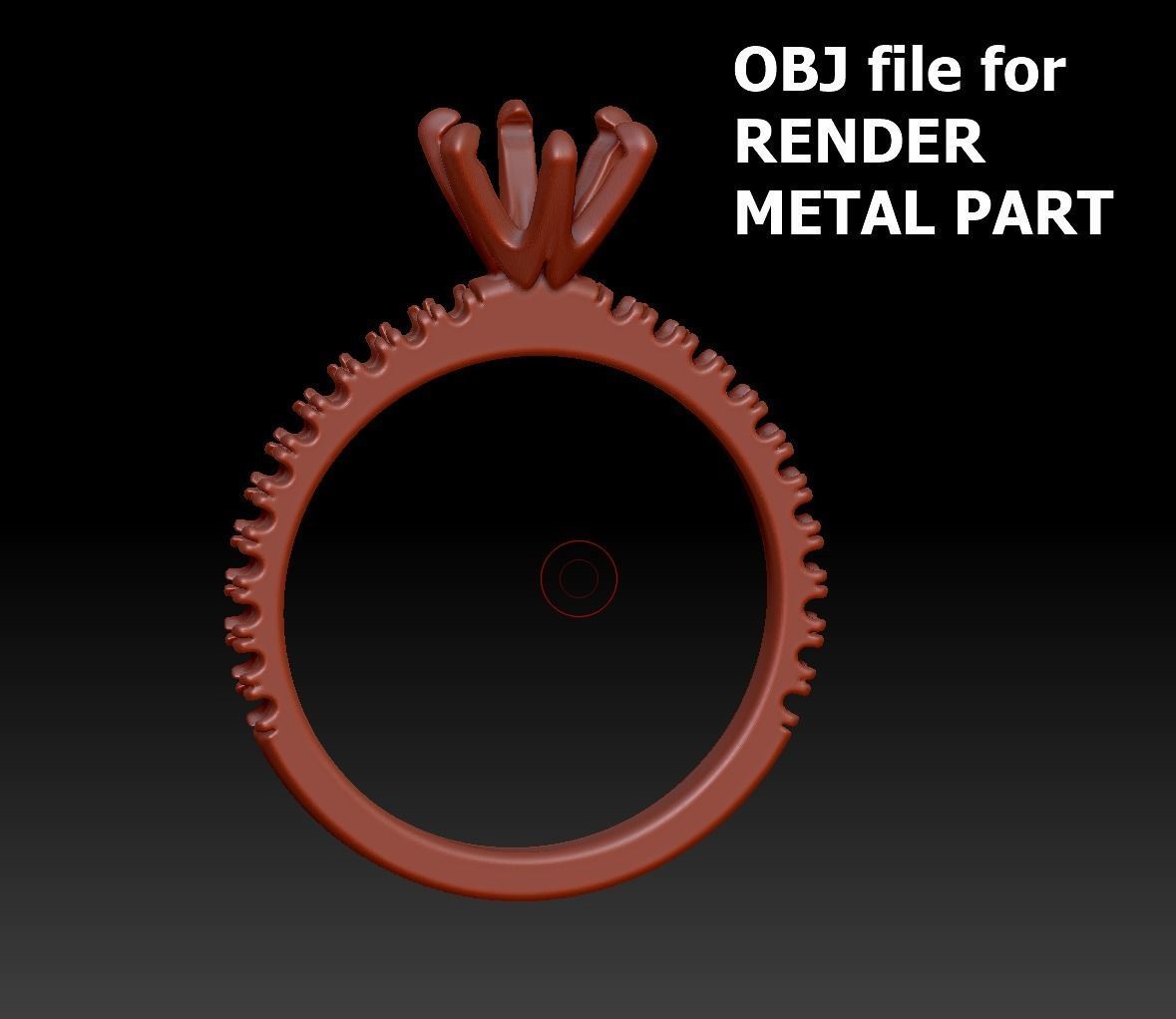 Solitaire Engagement 2 Rings  1ct main stone setting 3D Model Collection_33