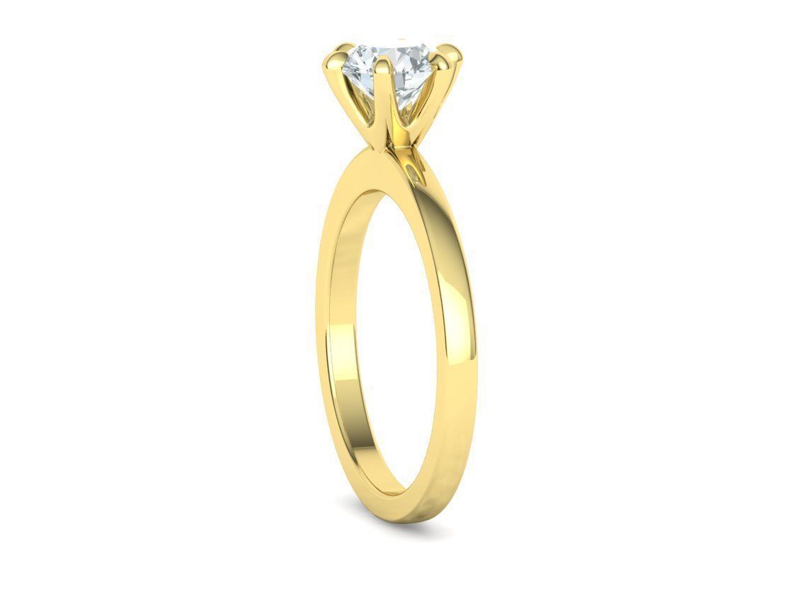 Solitaire Engagement 2 Rings  1ct main stone setting 3D Model Collection_18