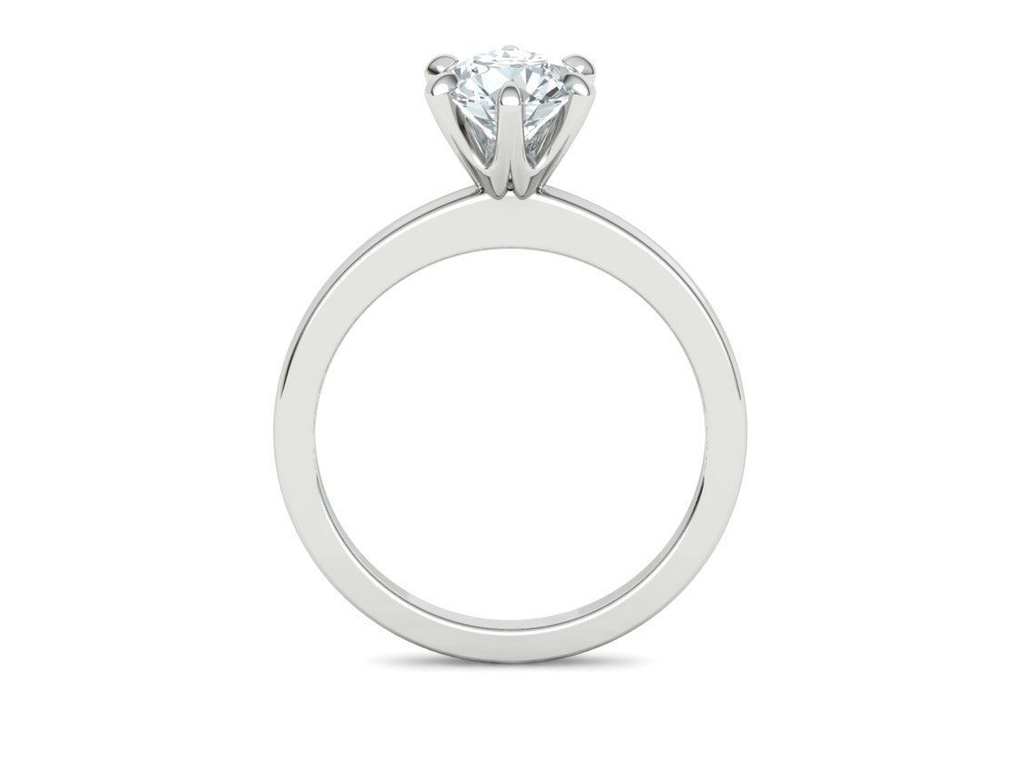 Solitaire Engagement 2 Rings  1ct main stone setting 3D Model Collection_22