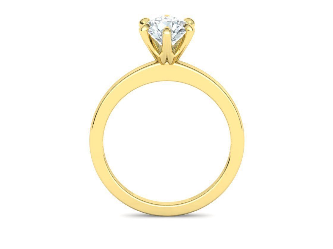 Solitaire Engagement 2 Rings  1ct main stone setting 3D Model Collection_21