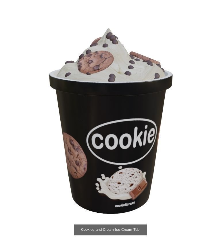 Ice cream tube 3D Model Collection_4