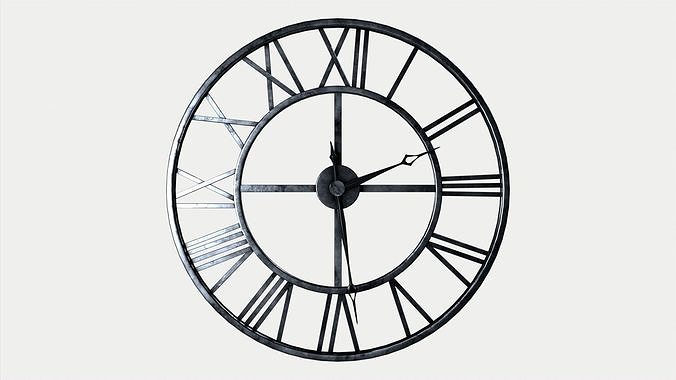 Vergara Wall Clock Low-poly 3D model