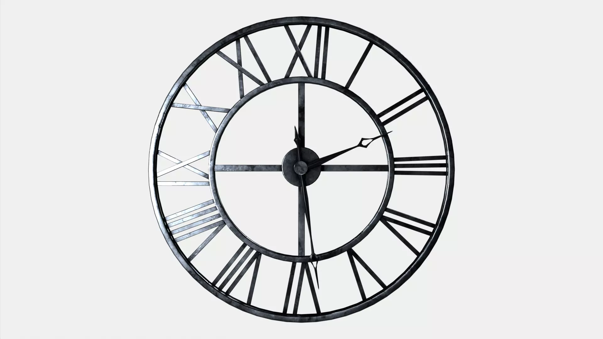 Vergara Wall Clock Low-poly 3D model_0