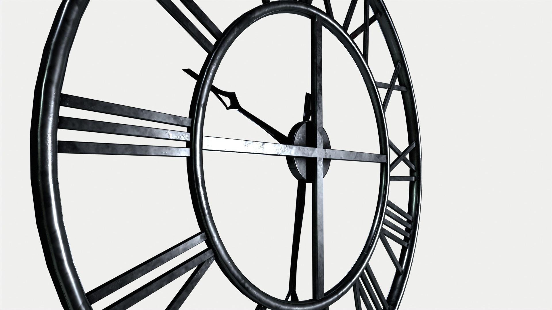 Vergara Wall Clock Low-poly 3D model_5