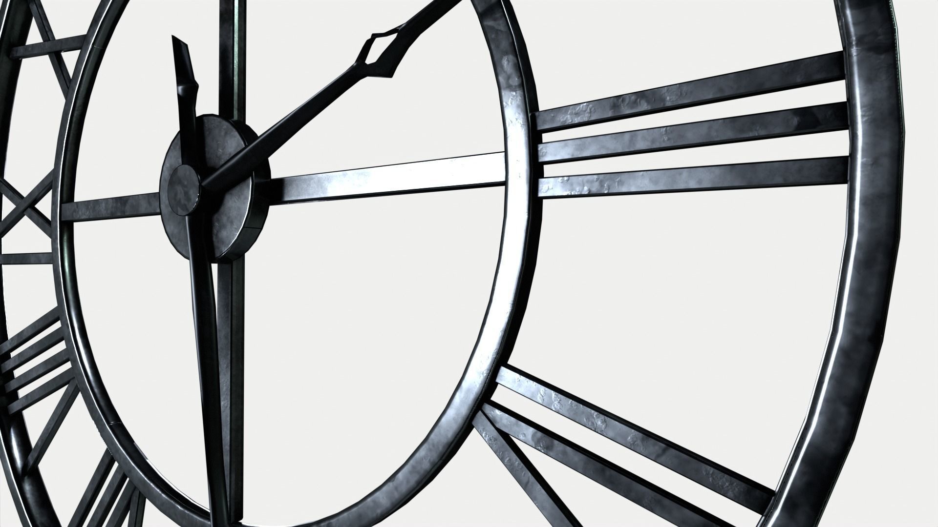 Vergara Wall Clock Low-poly 3D model_4