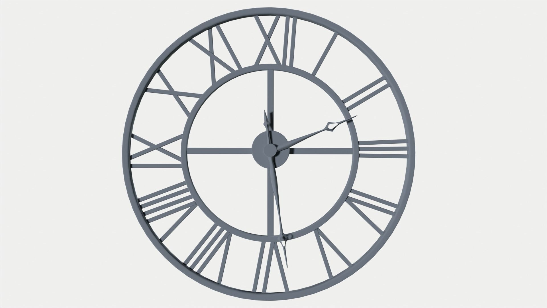 Vergara Wall Clock Low-poly 3D model_6