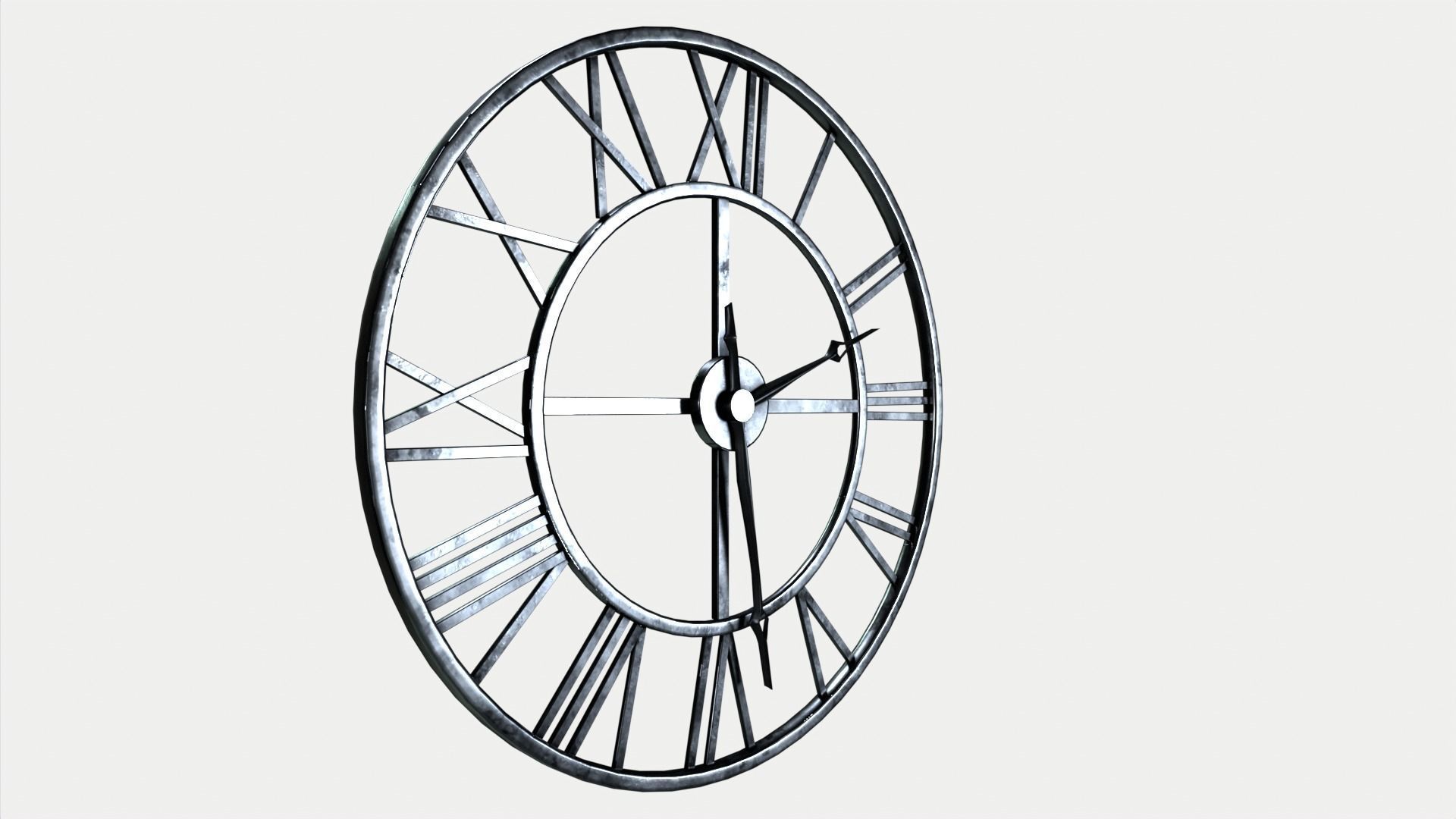 Vergara Wall Clock Low-poly 3D model_2