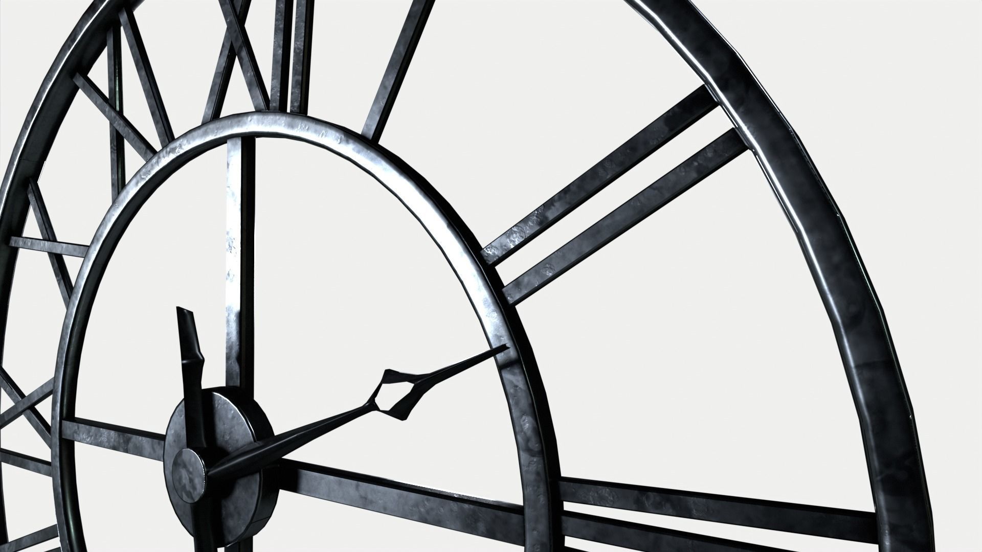 Vergara Wall Clock Low-poly 3D model_3