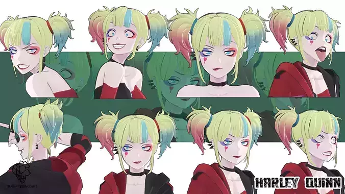 Harley Quinn Isekai version 3D model