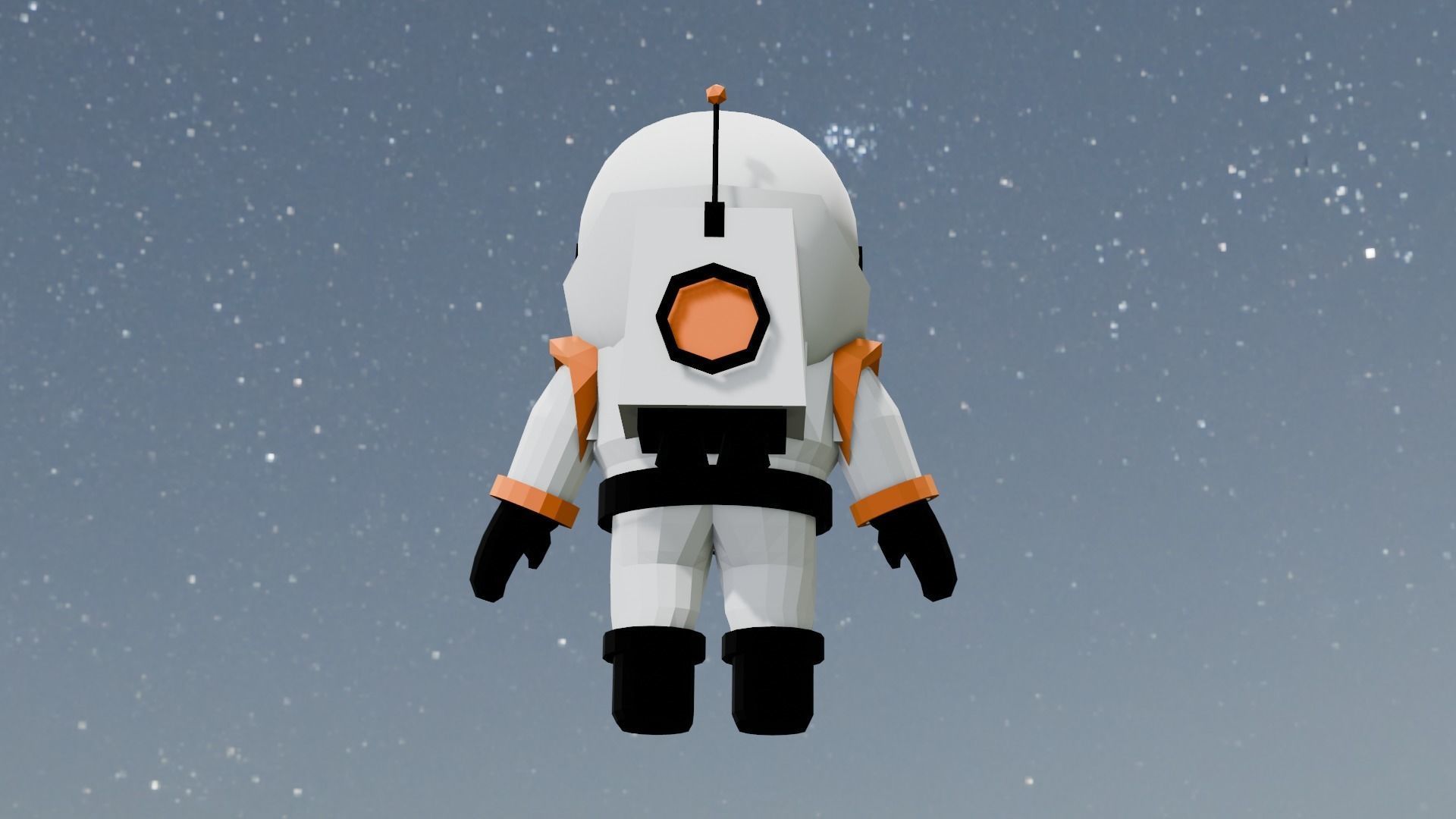  Astronaut Animated Rigged 3D model Low-poly 3D model_4