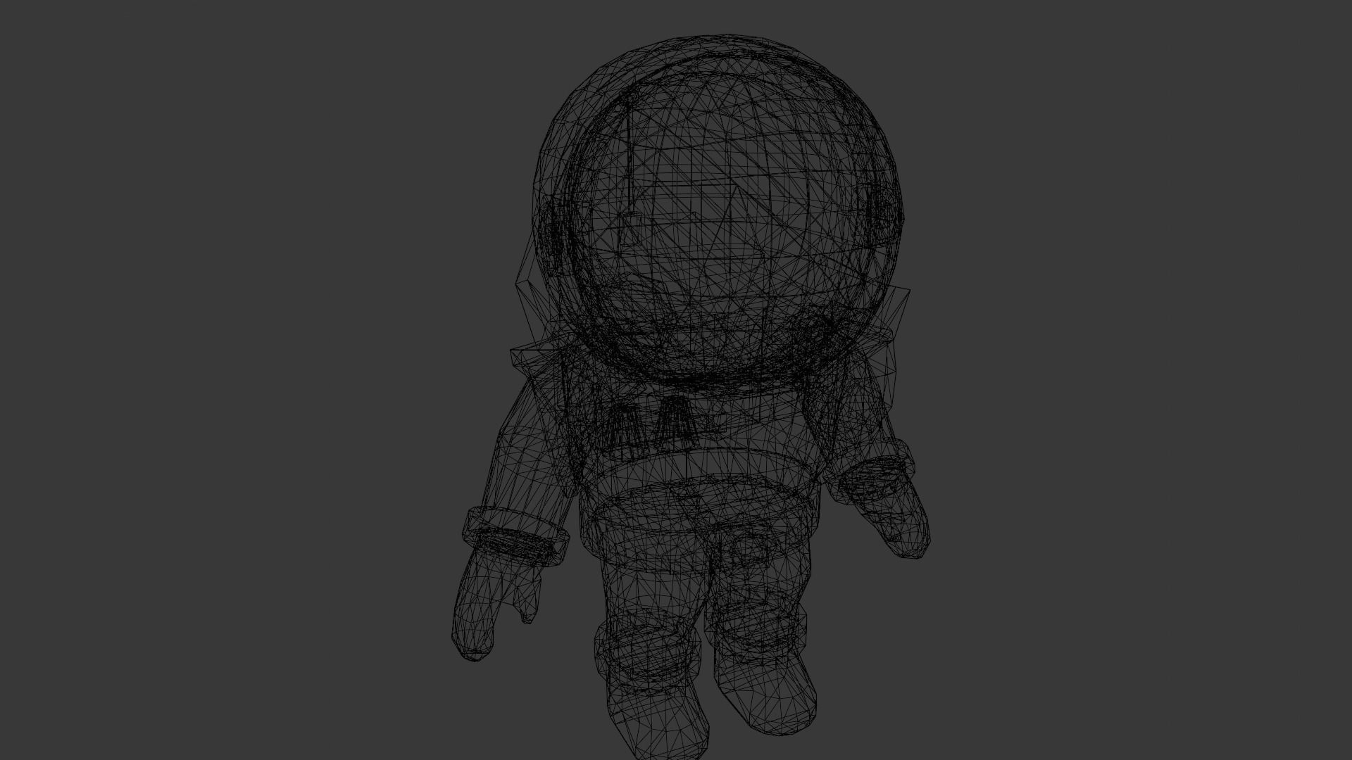  Astronaut Animated Rigged 3D model Low-poly 3D model_8