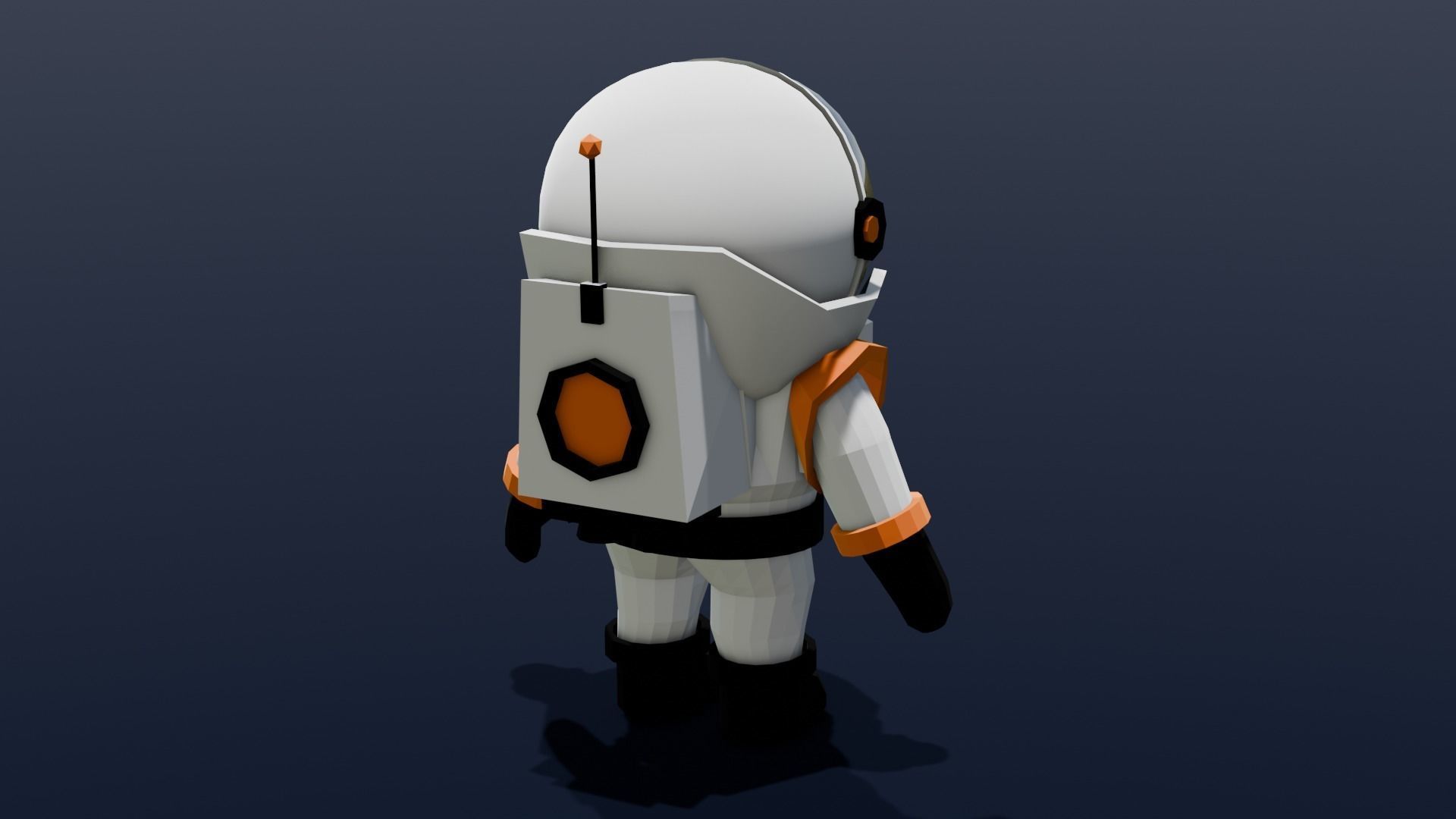  Astronaut Animated Rigged 3D model Low-poly 3D model_18