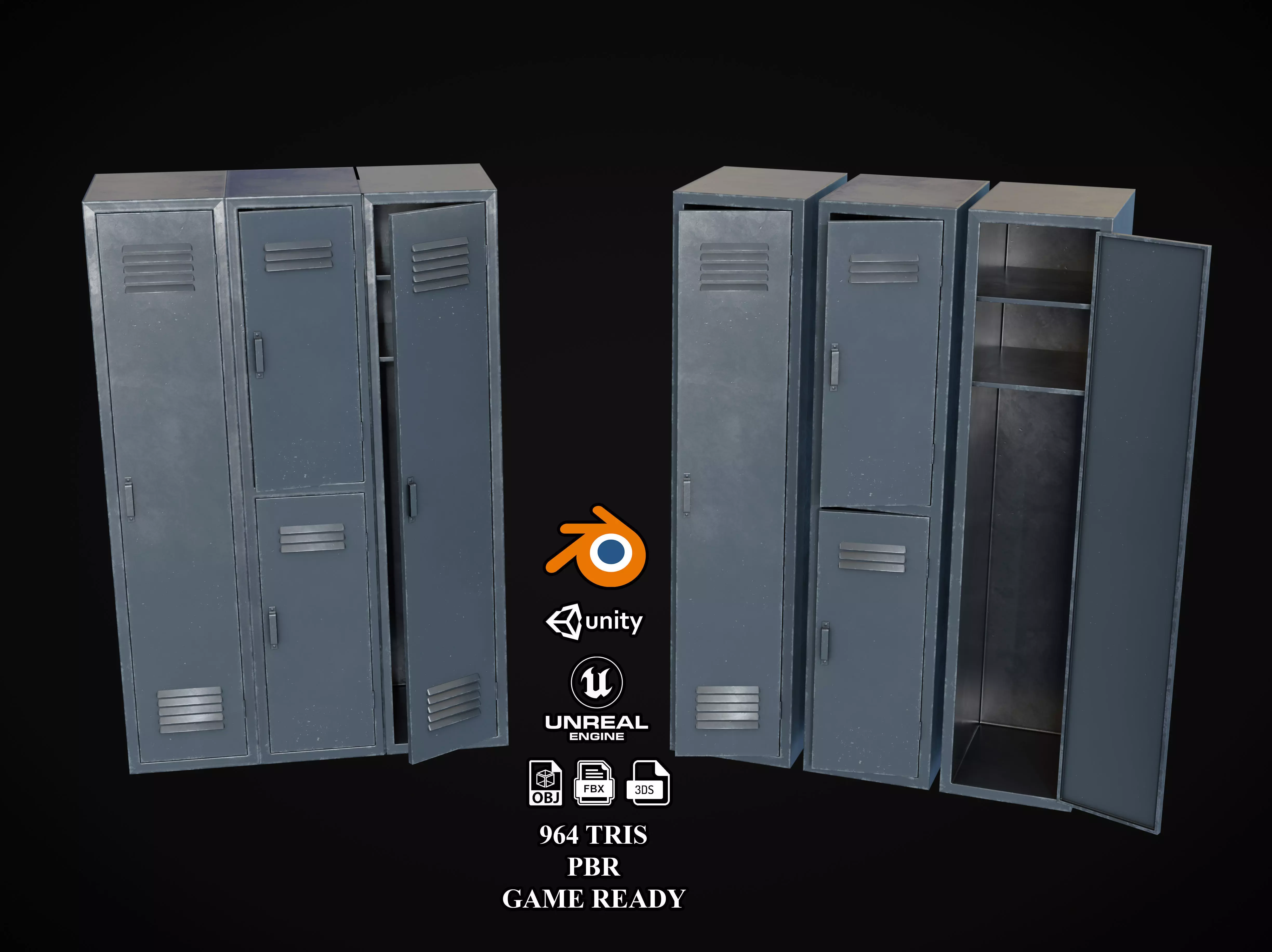 Locker Low-poly 3D model