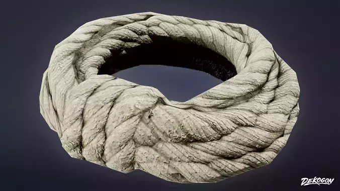 CAMPING - Rope 01 - LOW POLY