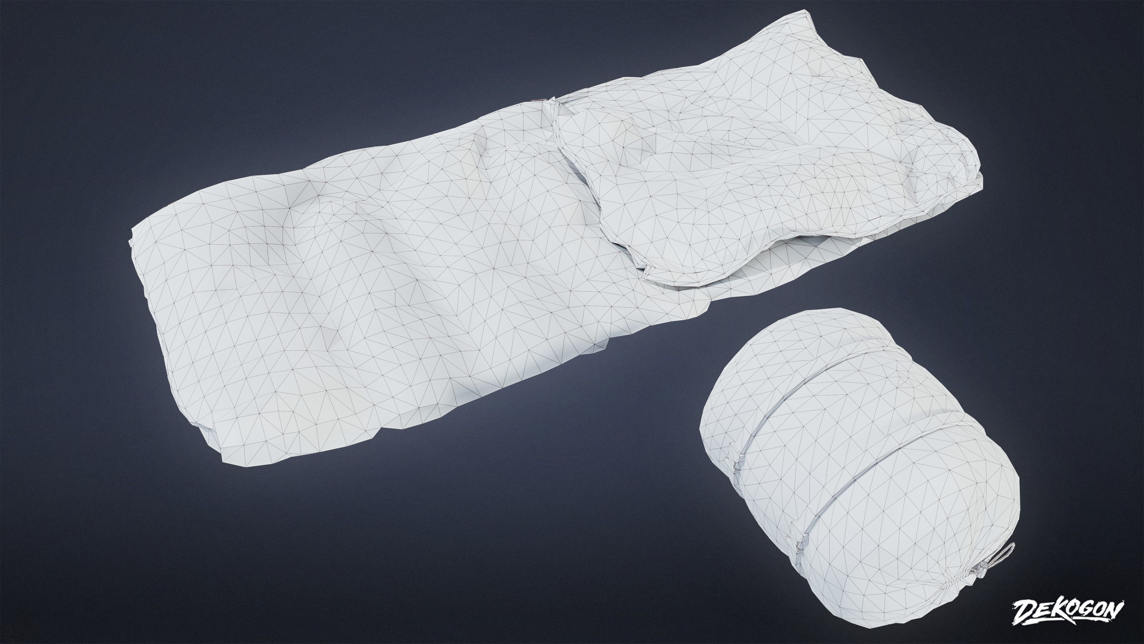 CAMPING - Sleeping Bag 01 - LOW POLY Low-poly 3D model_9