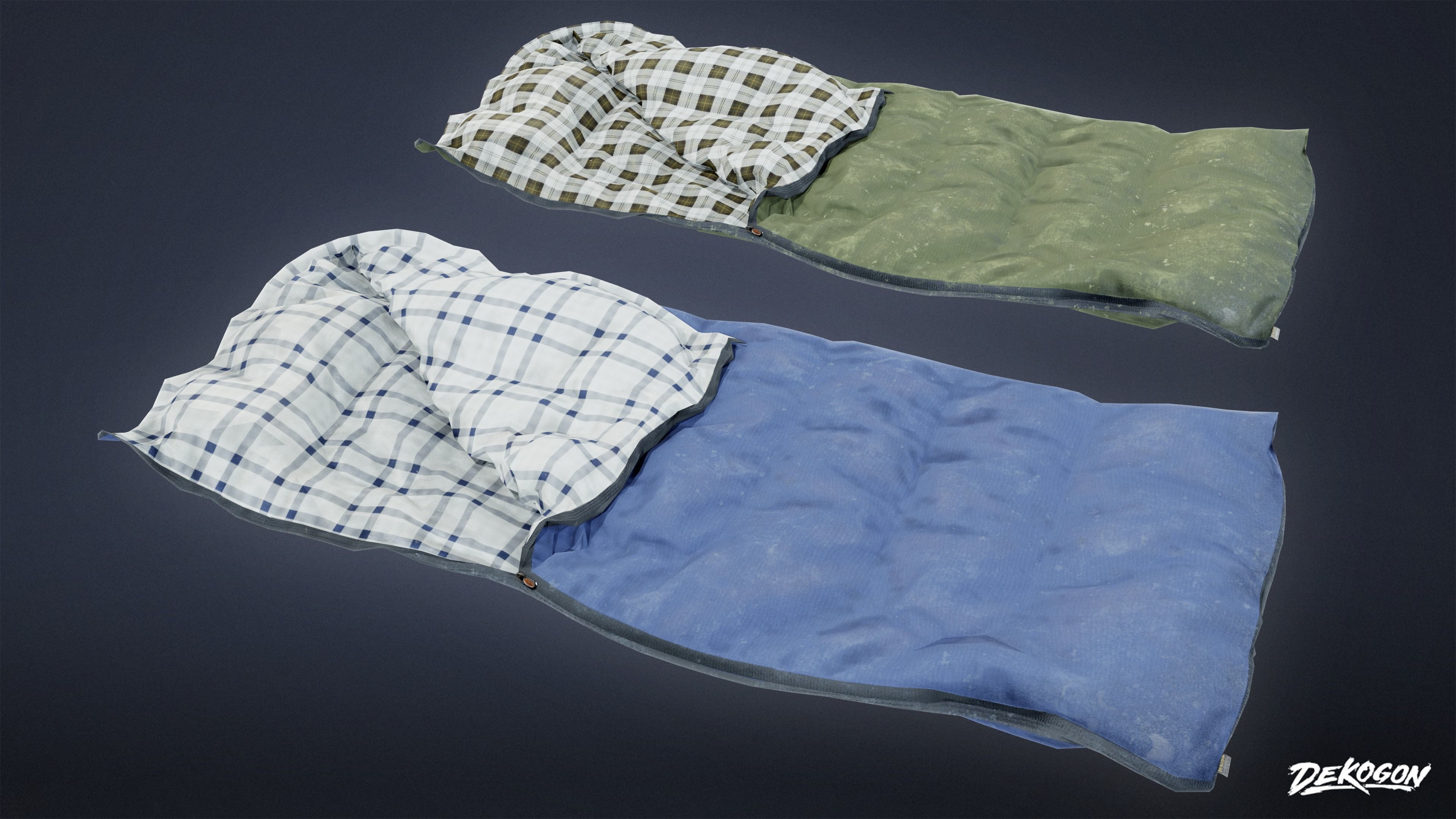 CAMPING - Sleeping Bag 01 - LOW POLY Low-poly 3D model_1