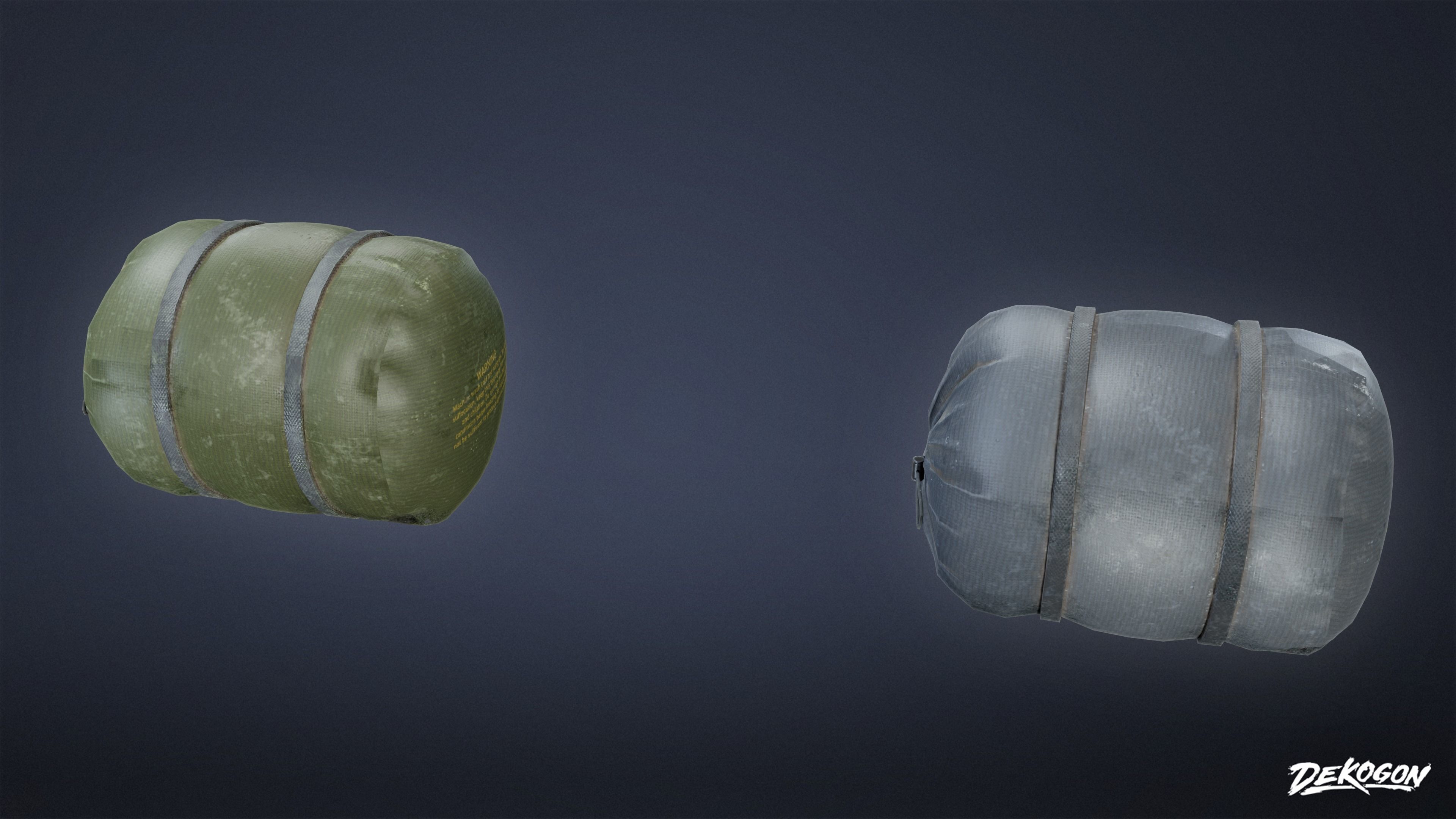 CAMPING - Sleeping Bag 01 - LOW POLY Low-poly 3D model_4