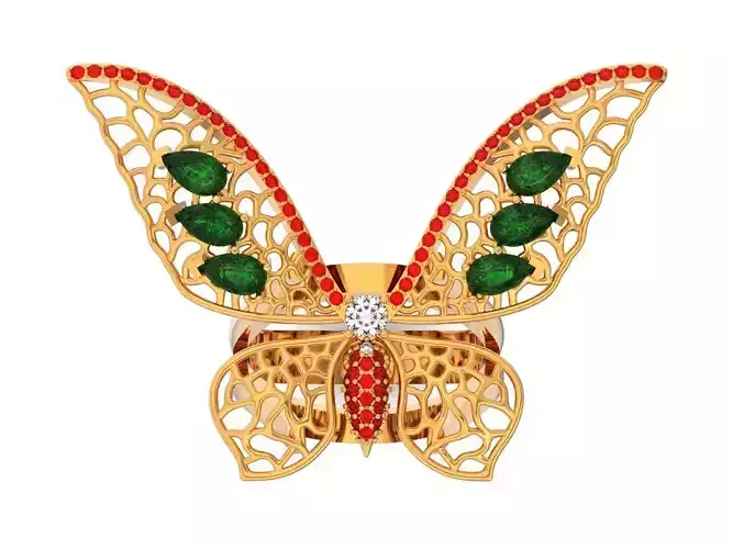 Vintage Butterfly ring 1272 3D print model