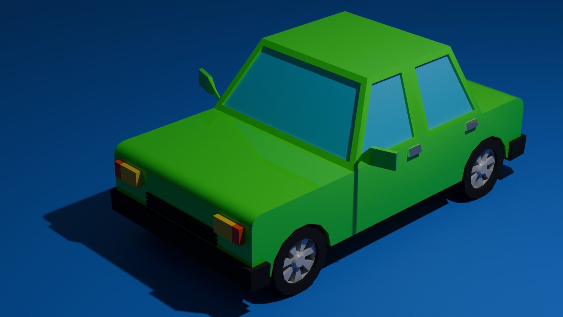 low poly car Low-poly 3D model_3