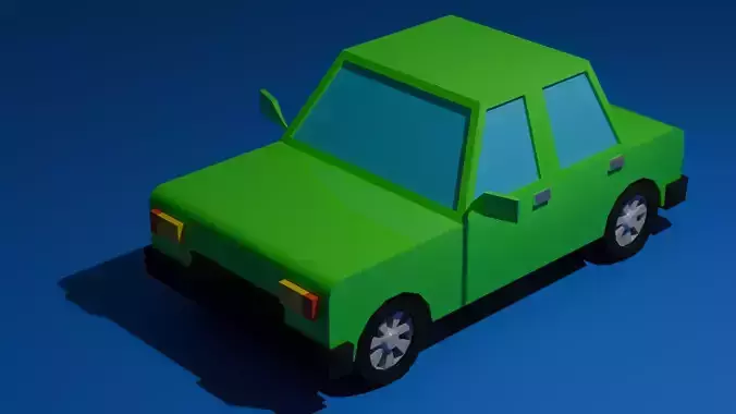 low poly car