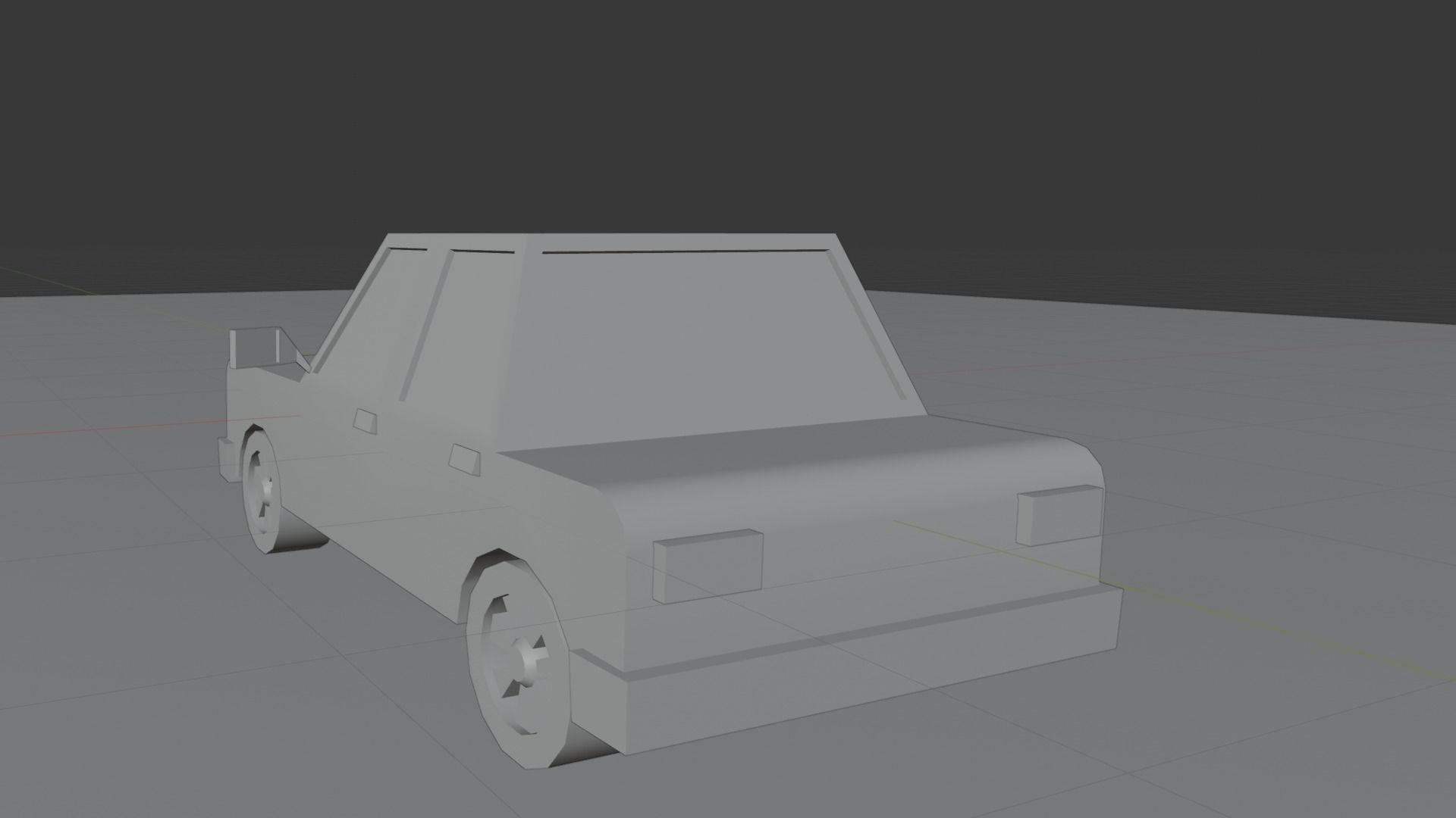 low poly car Low-poly 3D model_1