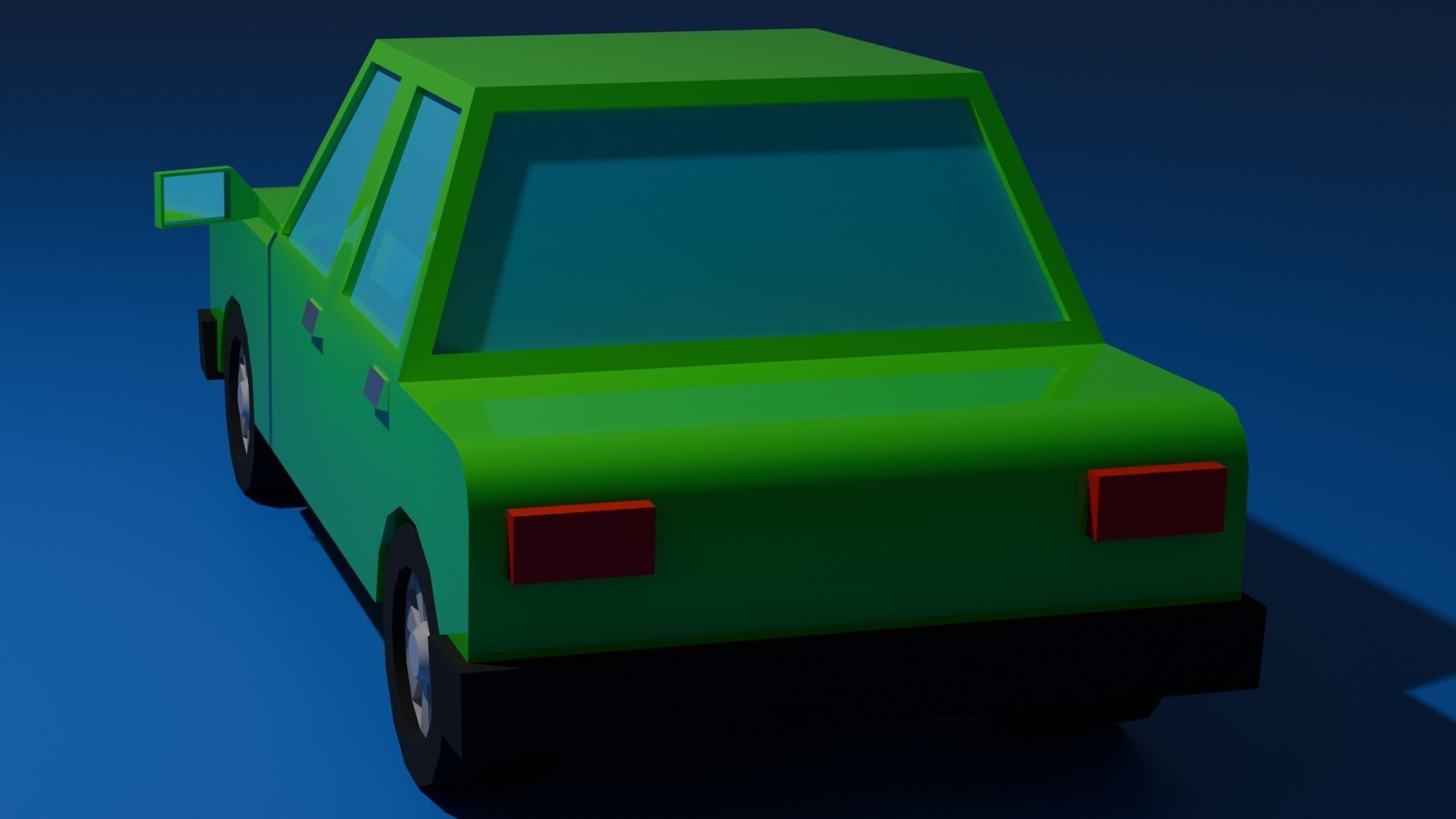 low poly car Low-poly 3D model_5