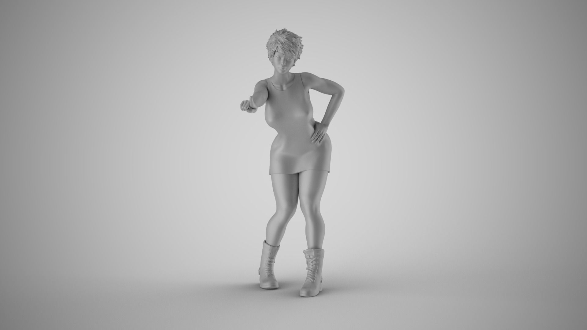 Frightening Stance 3D print model_2