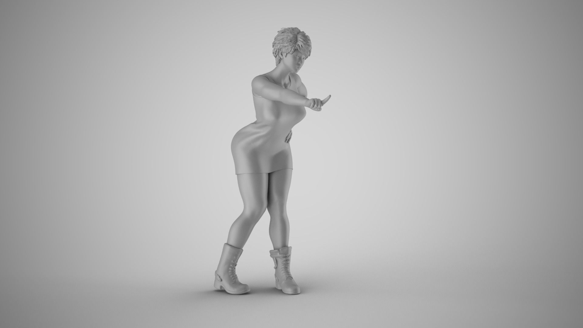 Frightening Stance 3D print model_3