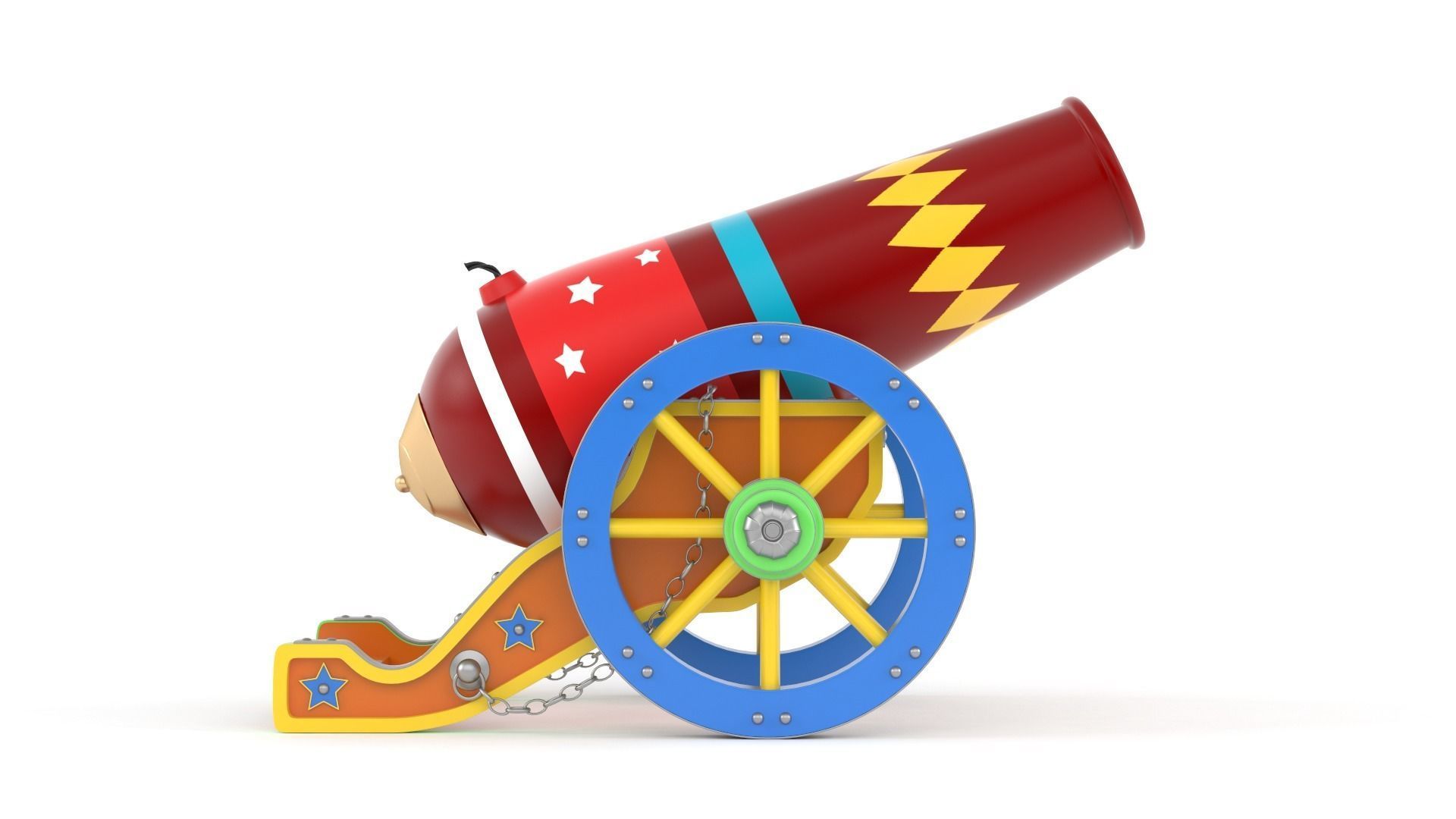 Circus Cannon 3D model_2