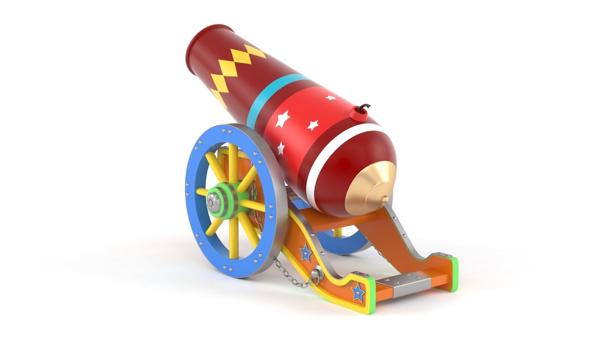 Circus Cannon 3D model_5