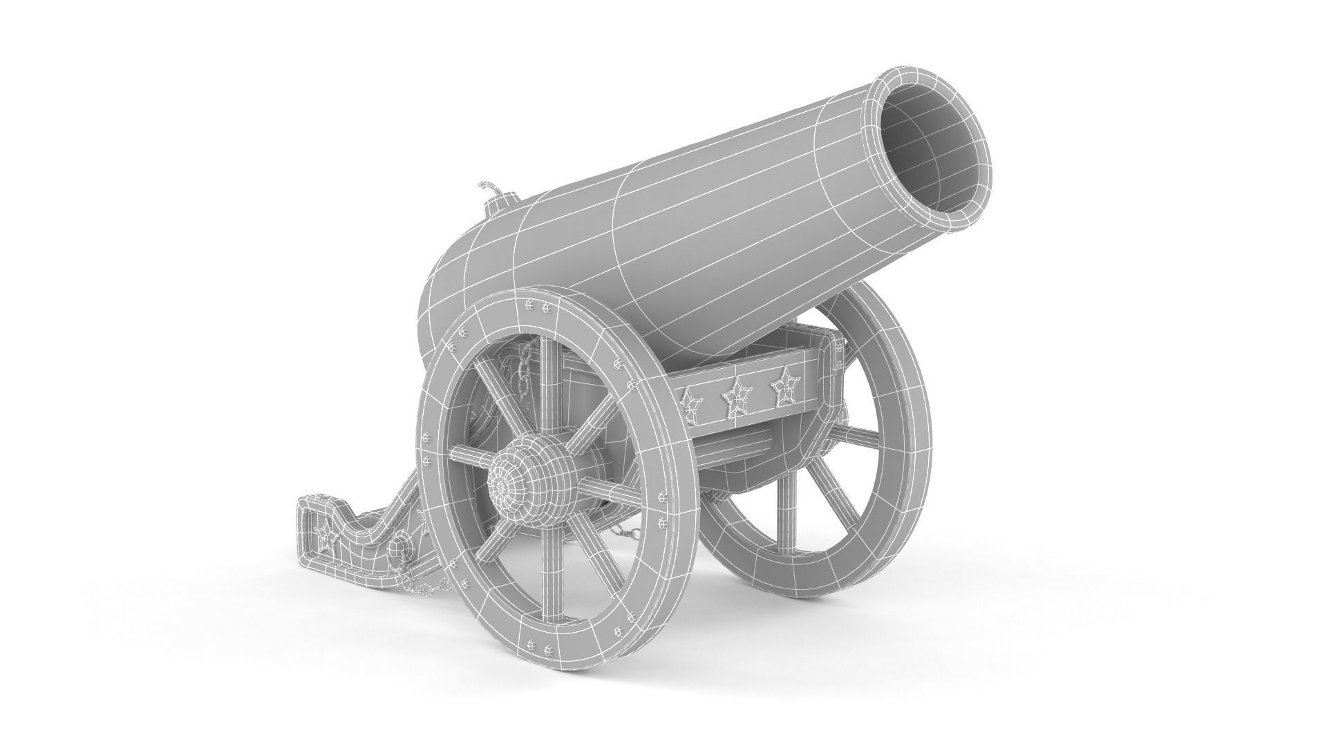 Circus Cannon 3D model_9