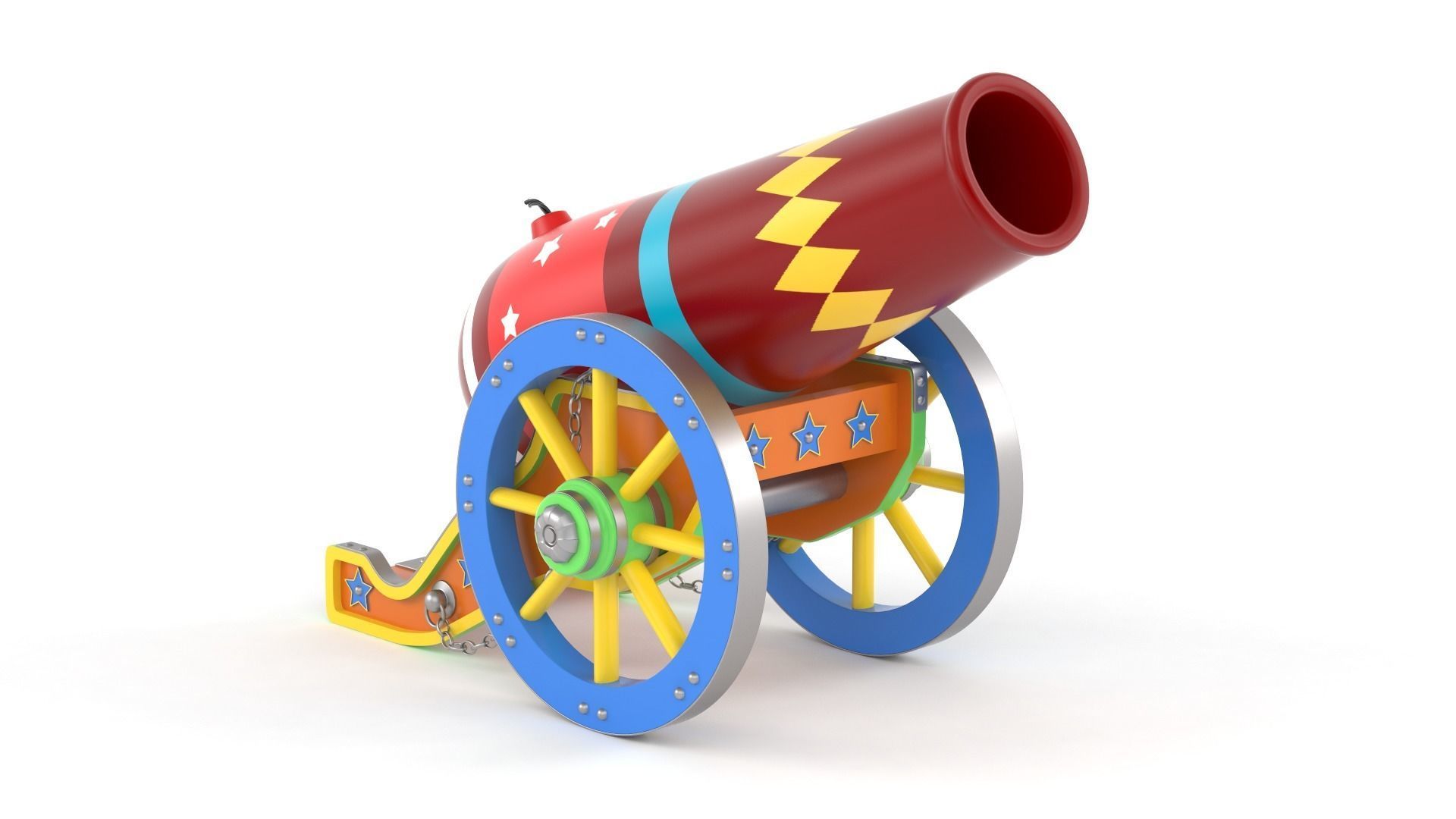 Circus Cannon 3D model_3