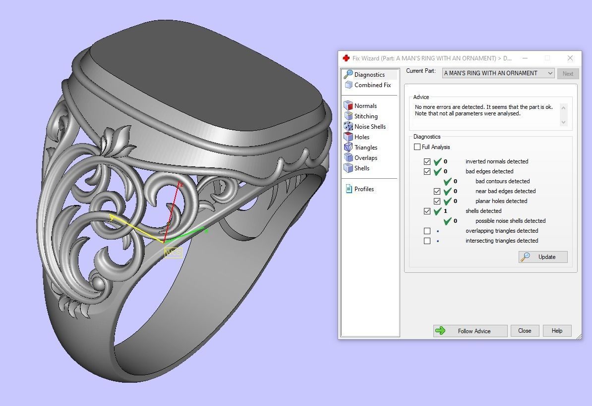 A MAN S RING WITH AN ORNAMENT 3 Printable Model 3D print model_11
