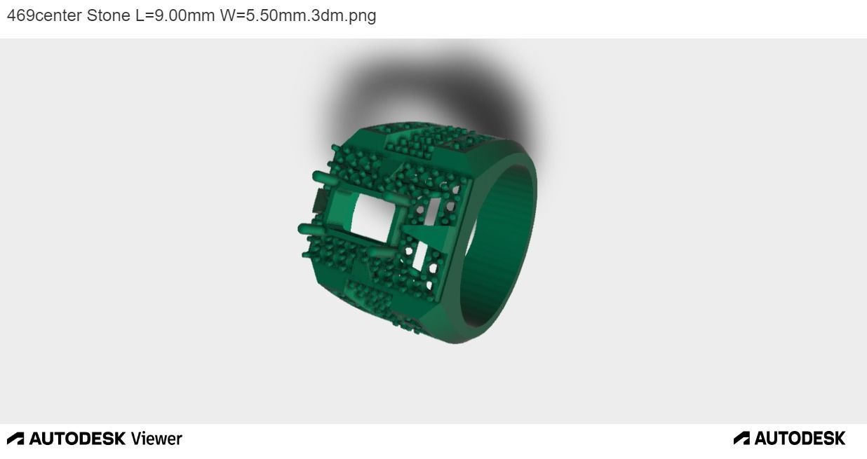 Men Ring with an Emerald Cut Center Stone 3D print model_6