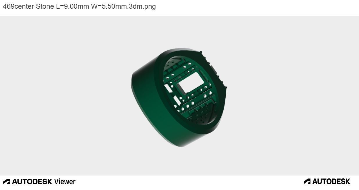 Men Ring with an Emerald Cut Center Stone 3D print model_3