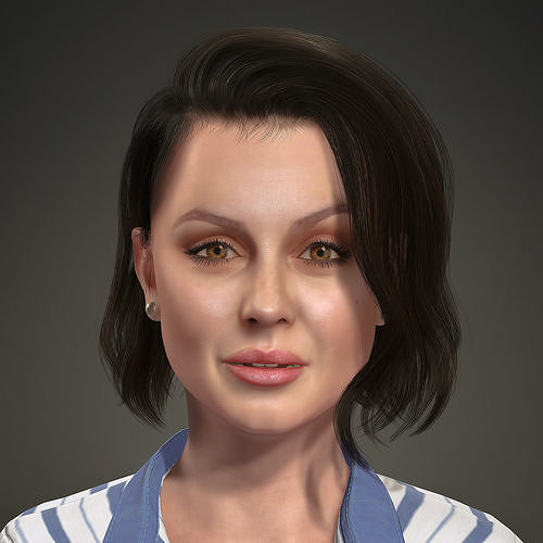 Ana De Armas 3D Model - Hyper Realistic Low-poly 3D model Low-poly 3D model