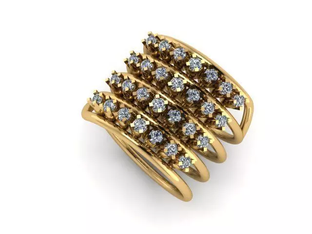Spiral ring for daimond 3D print model