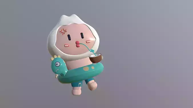 beach cartoon character