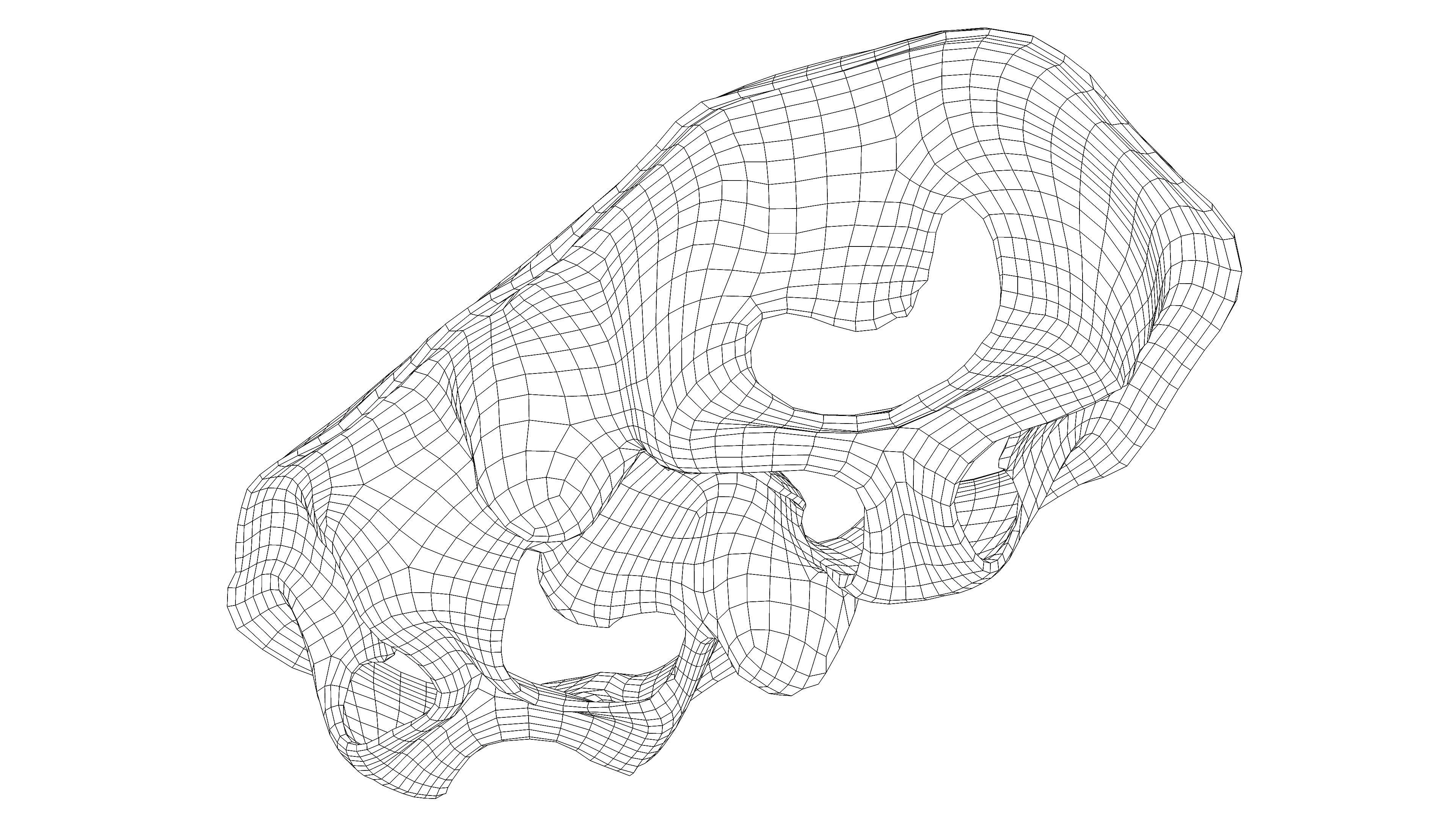 Paper Pulp Cup Carrier Low-poly 3D model_23