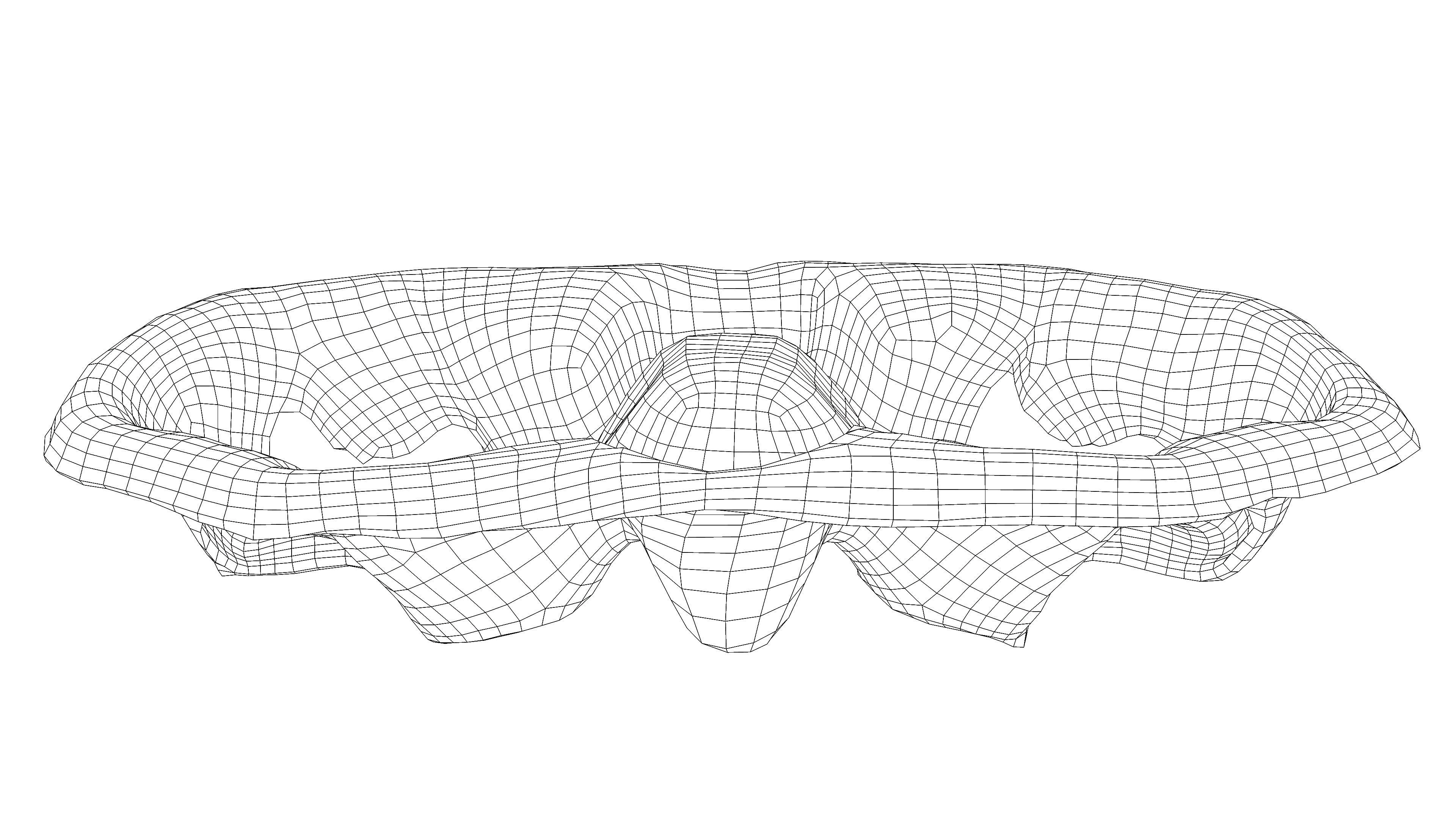 Paper Pulp Cup Carrier Low-poly 3D model_20