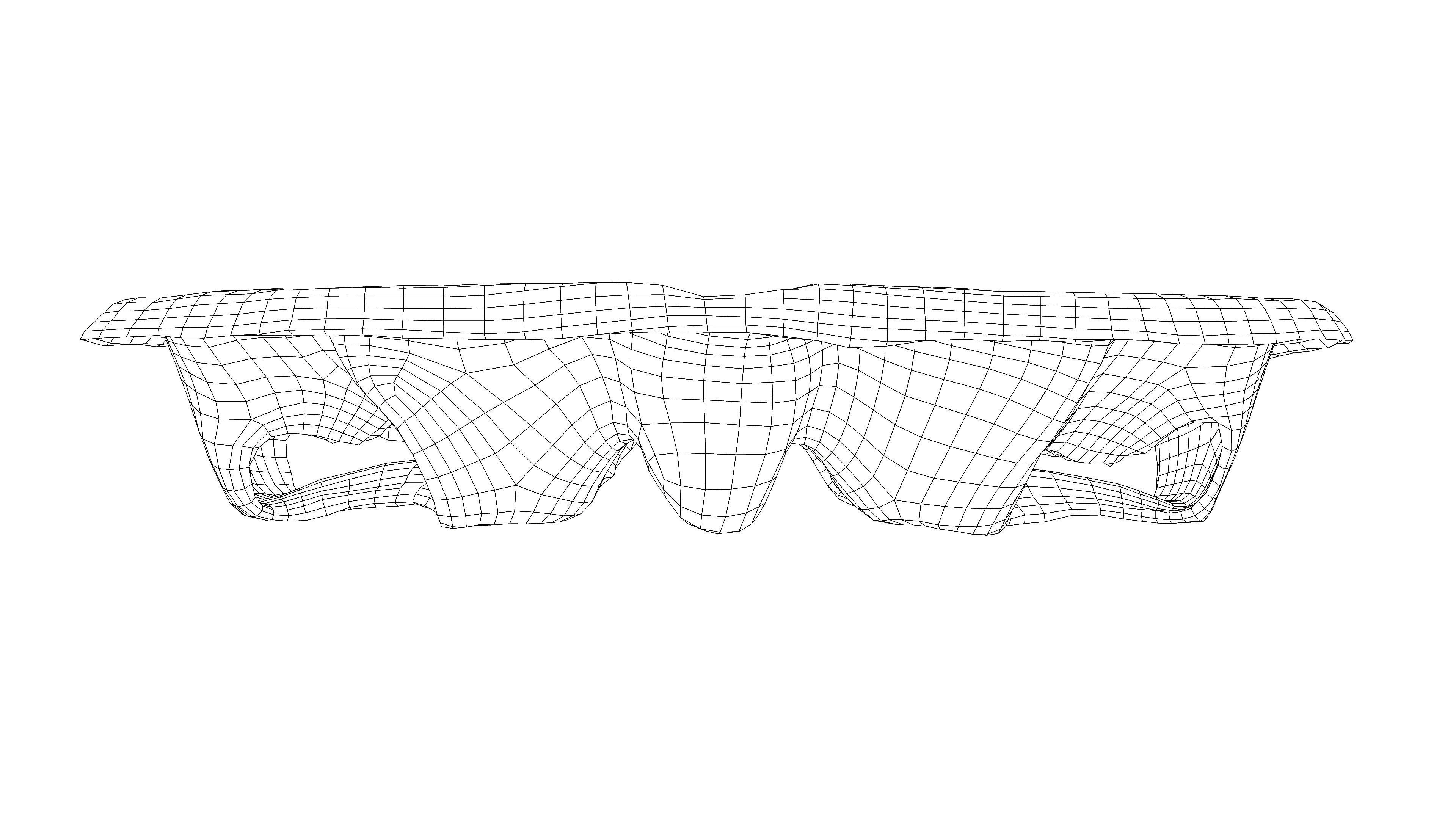 Paper Pulp Cup Carrier Low-poly 3D model_16