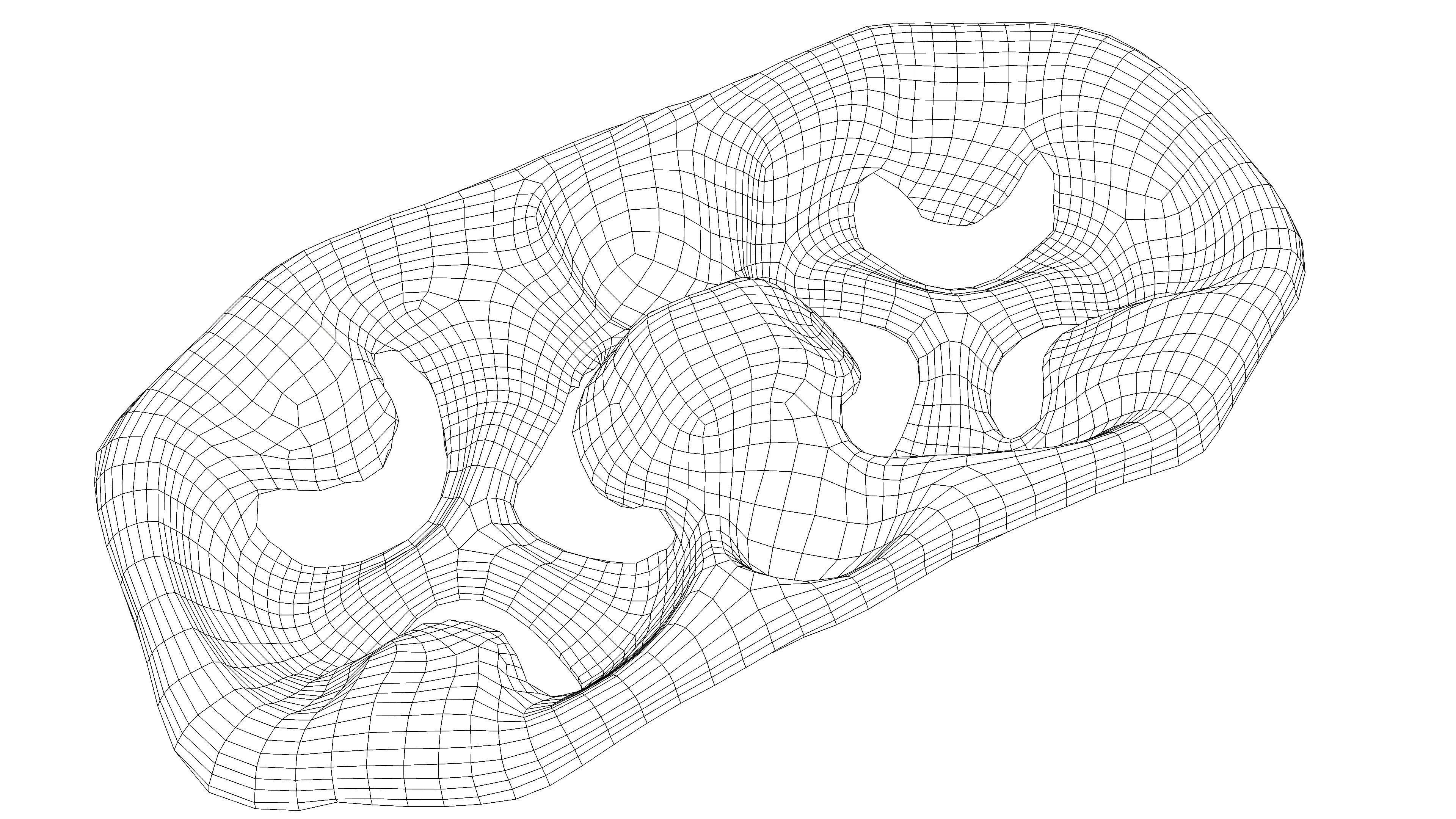 Paper Pulp Cup Carrier Low-poly 3D model_22