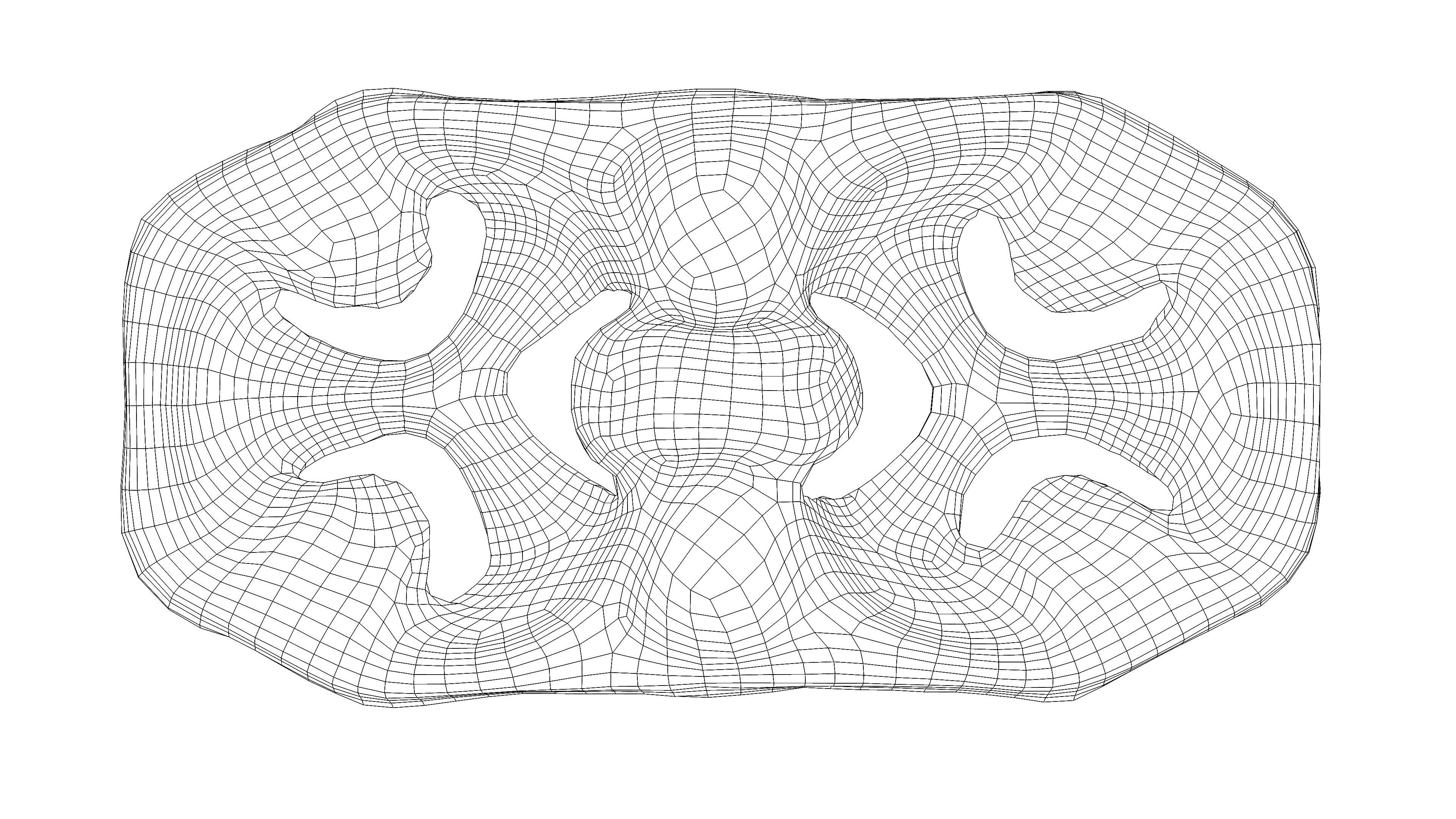 Paper Pulp Cup Carrier Low-poly 3D model_3