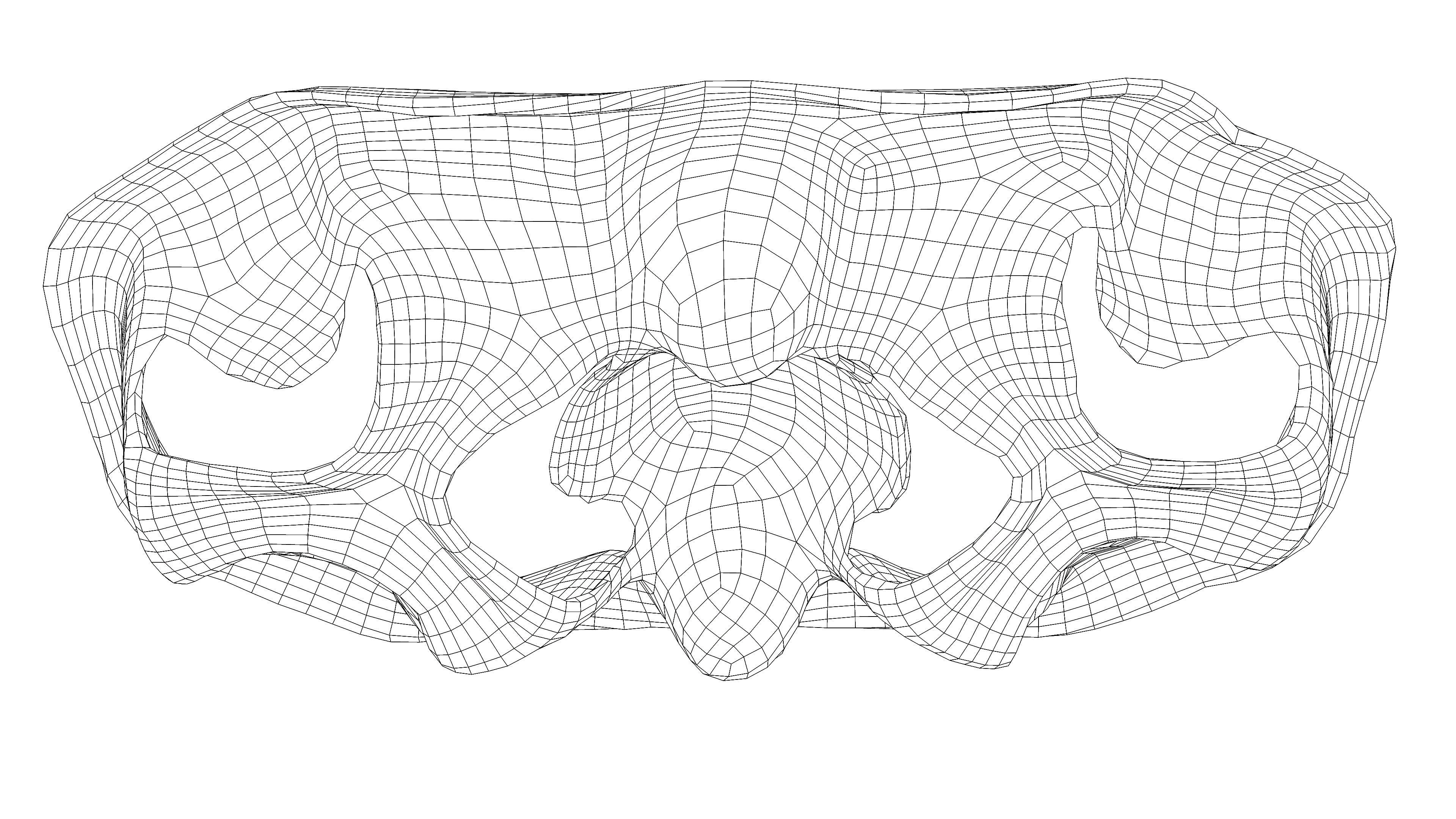 Paper Pulp Cup Carrier Low-poly 3D model_19