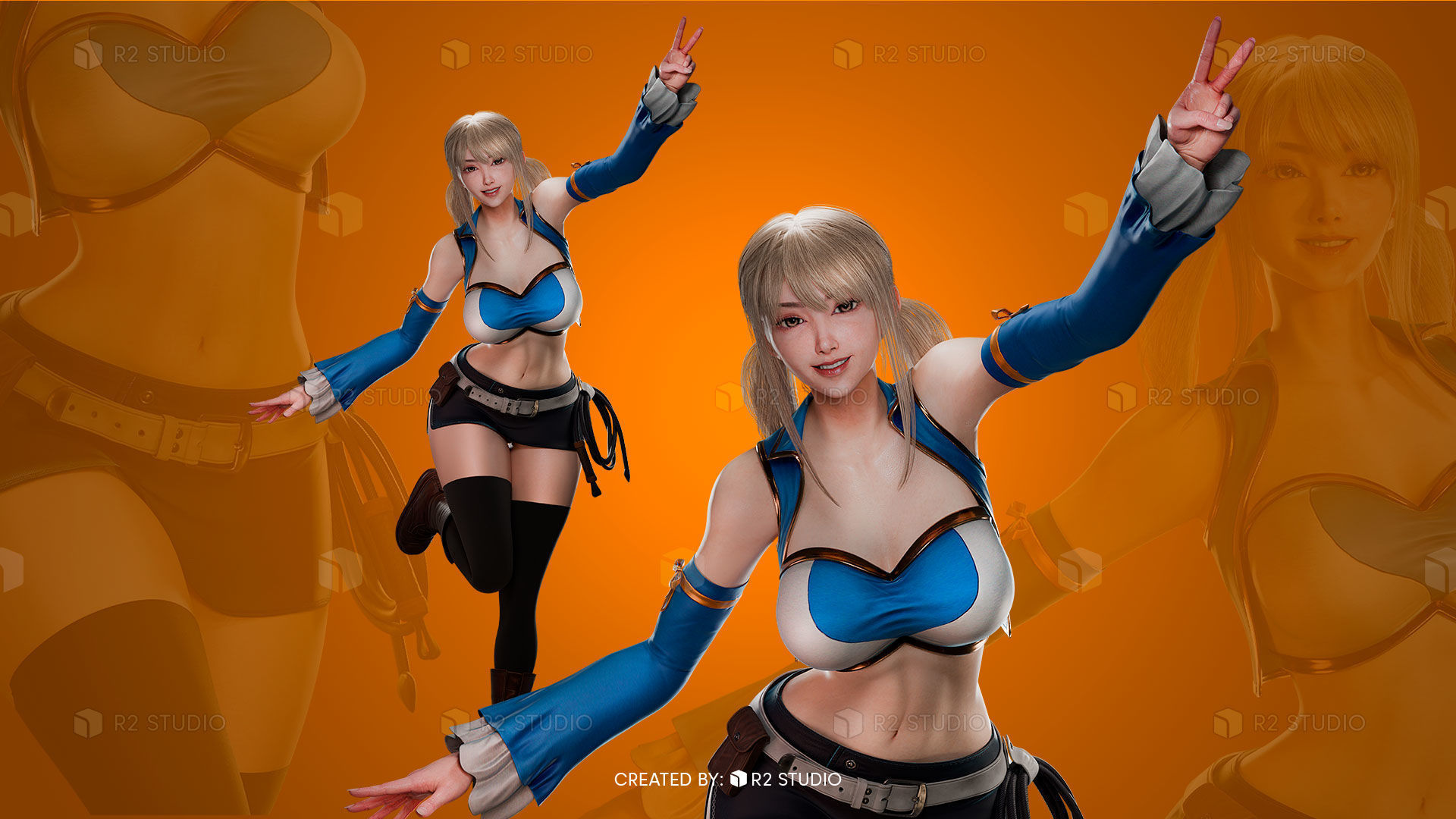 Lucy Heartfilia - FairyTale - Blender 3D Low-poly 3D model_3
