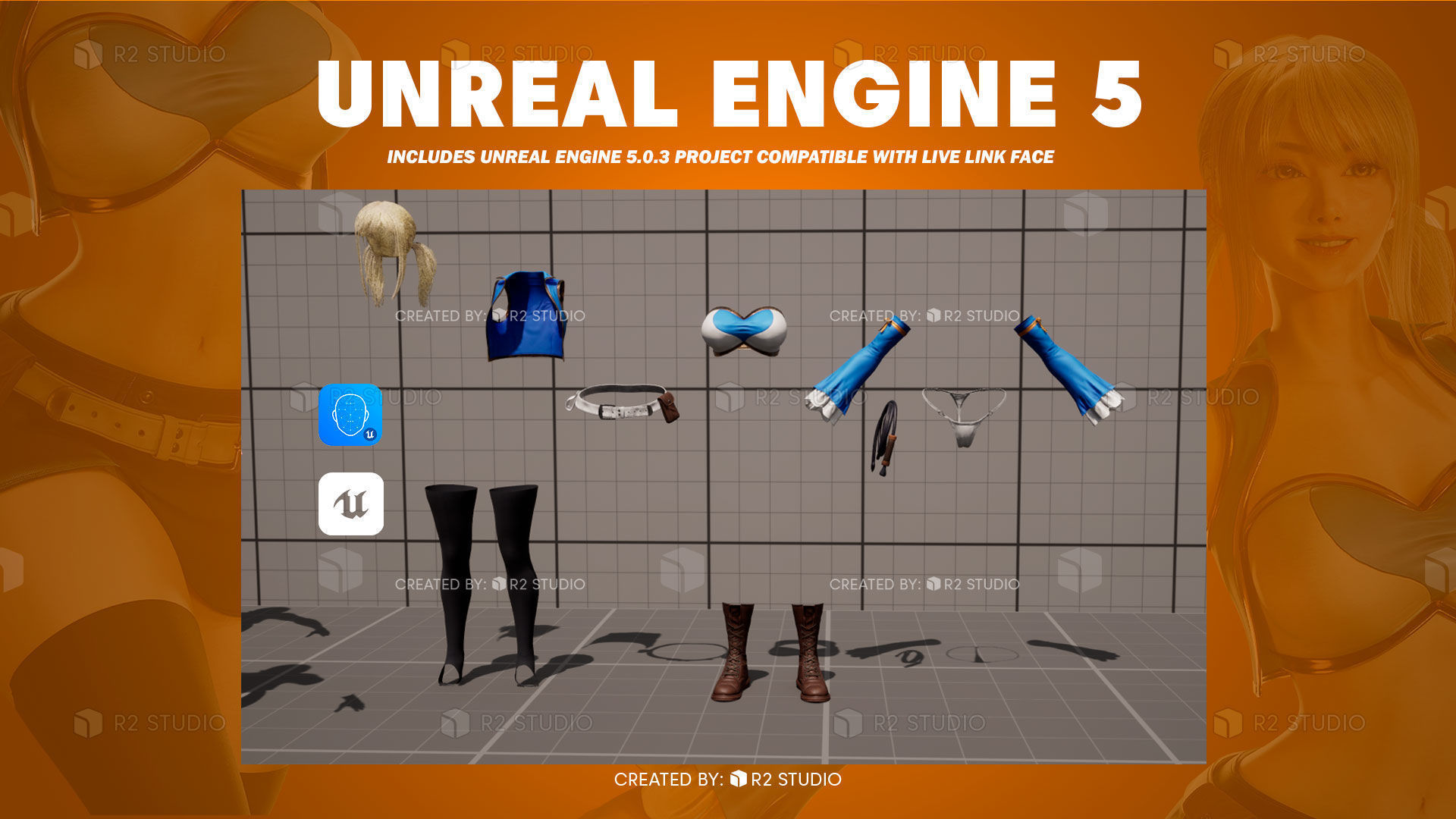 Lucy Heartfilia - FairyTale - Blender 3D Low-poly 3D model_14